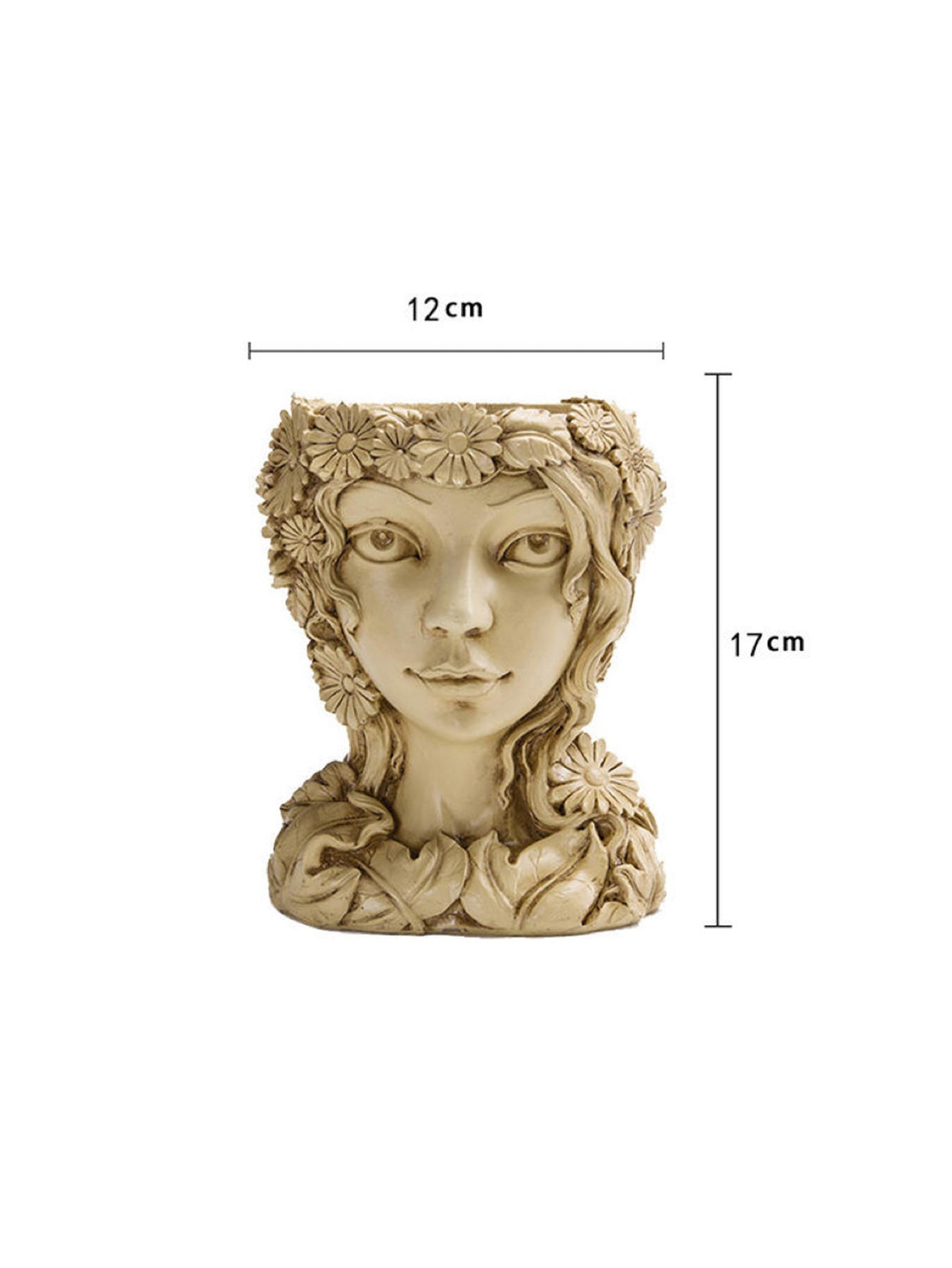 Elegant Resin Goddess Planter with Succulents