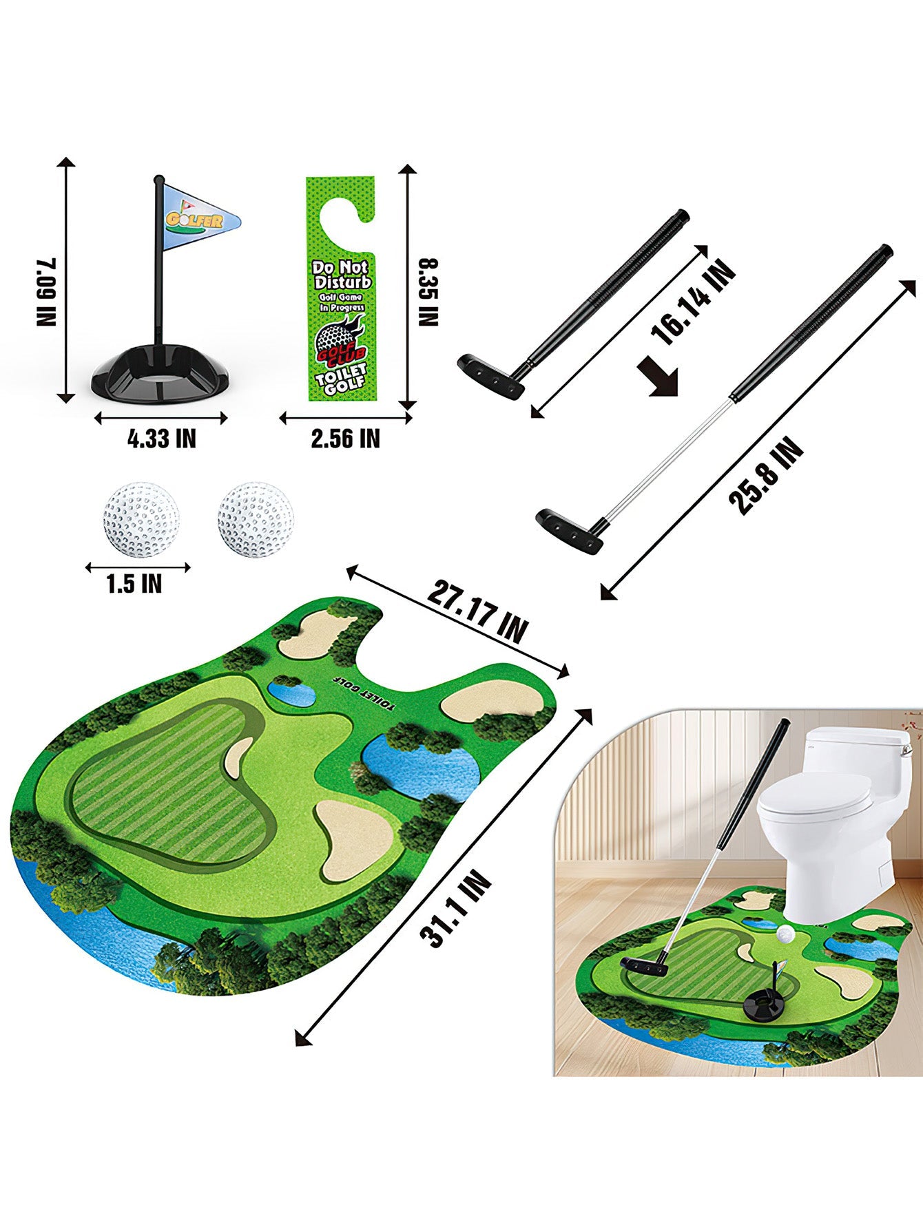 Toilet Golf Mini Set