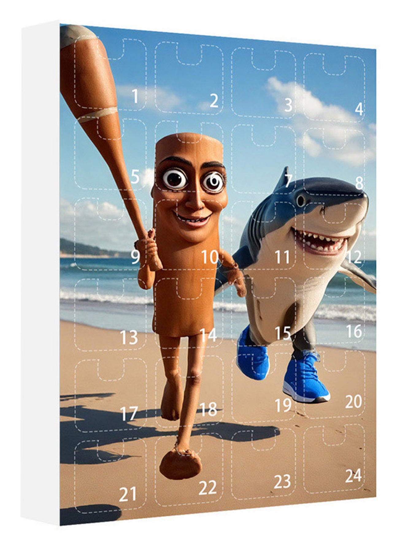 Blind box shark stick figure wearing shoes 24pc surprise gift