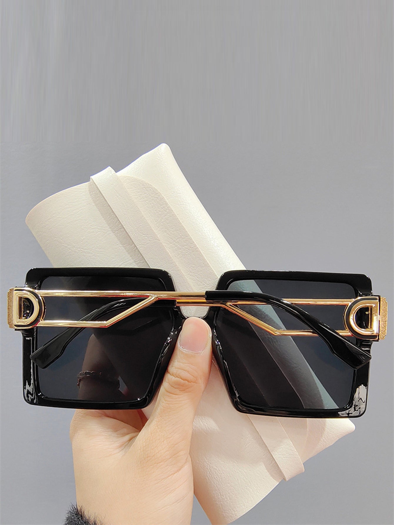 Oversized frame women's sunglasses