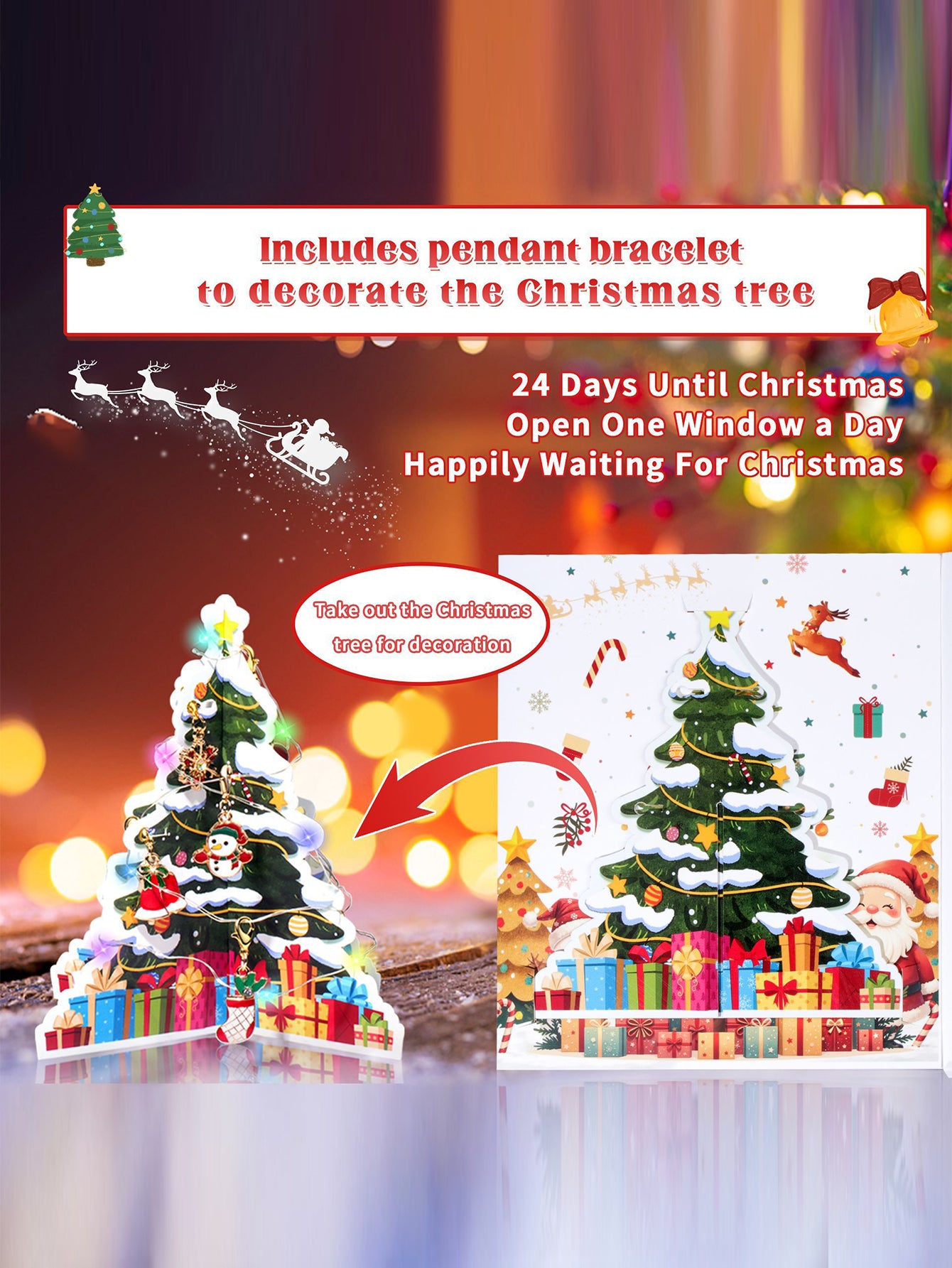 Rose Gold Series Christmas Advent Countdown Calendar