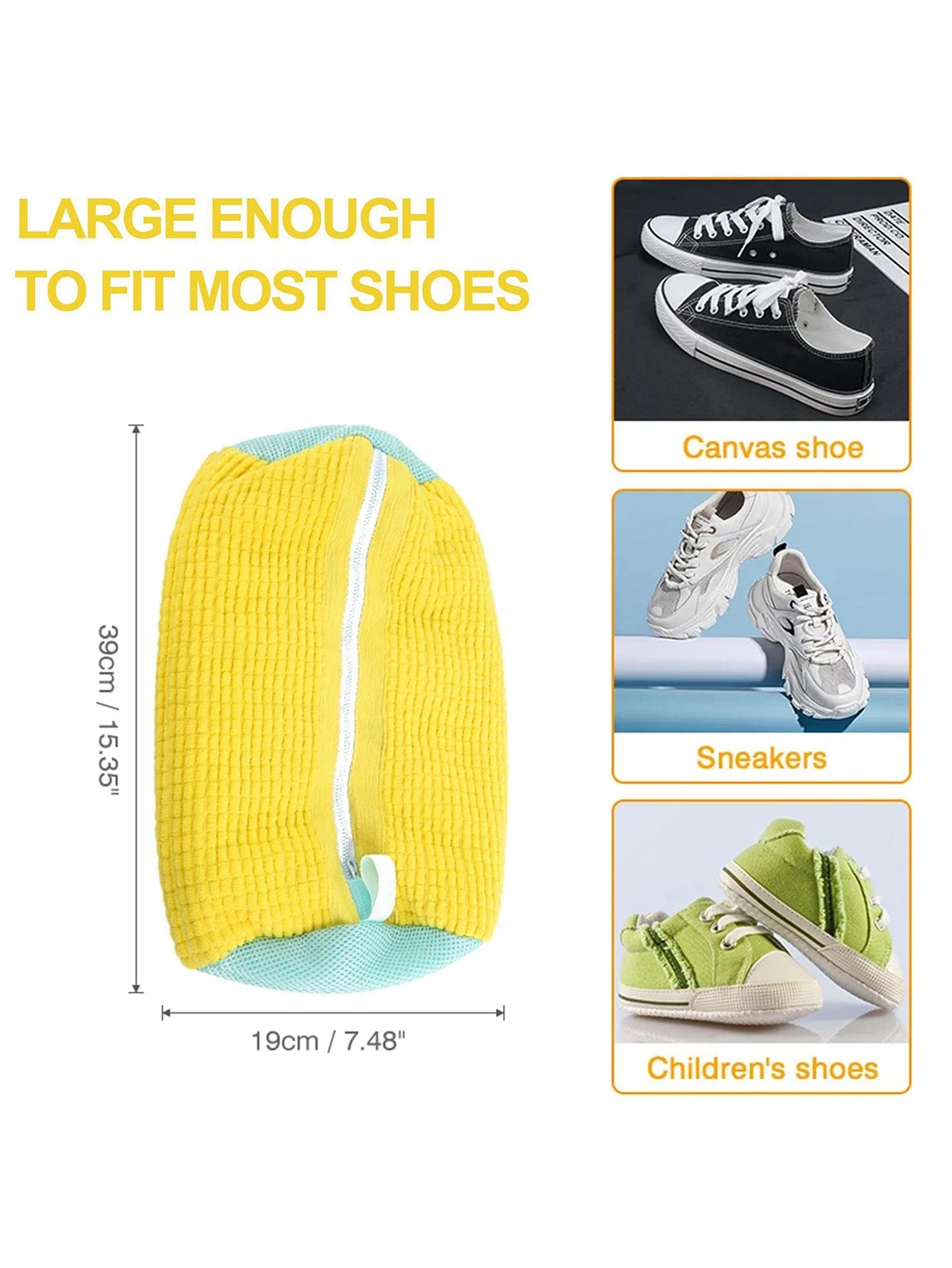 Lazy Shoe Reusable Cylindrical Shoe Washing Bags
