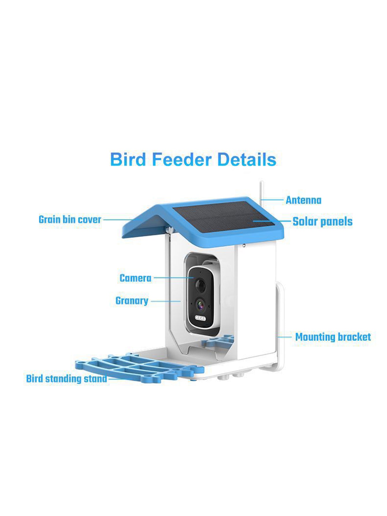 Smart Bird Feeder 4MP HD