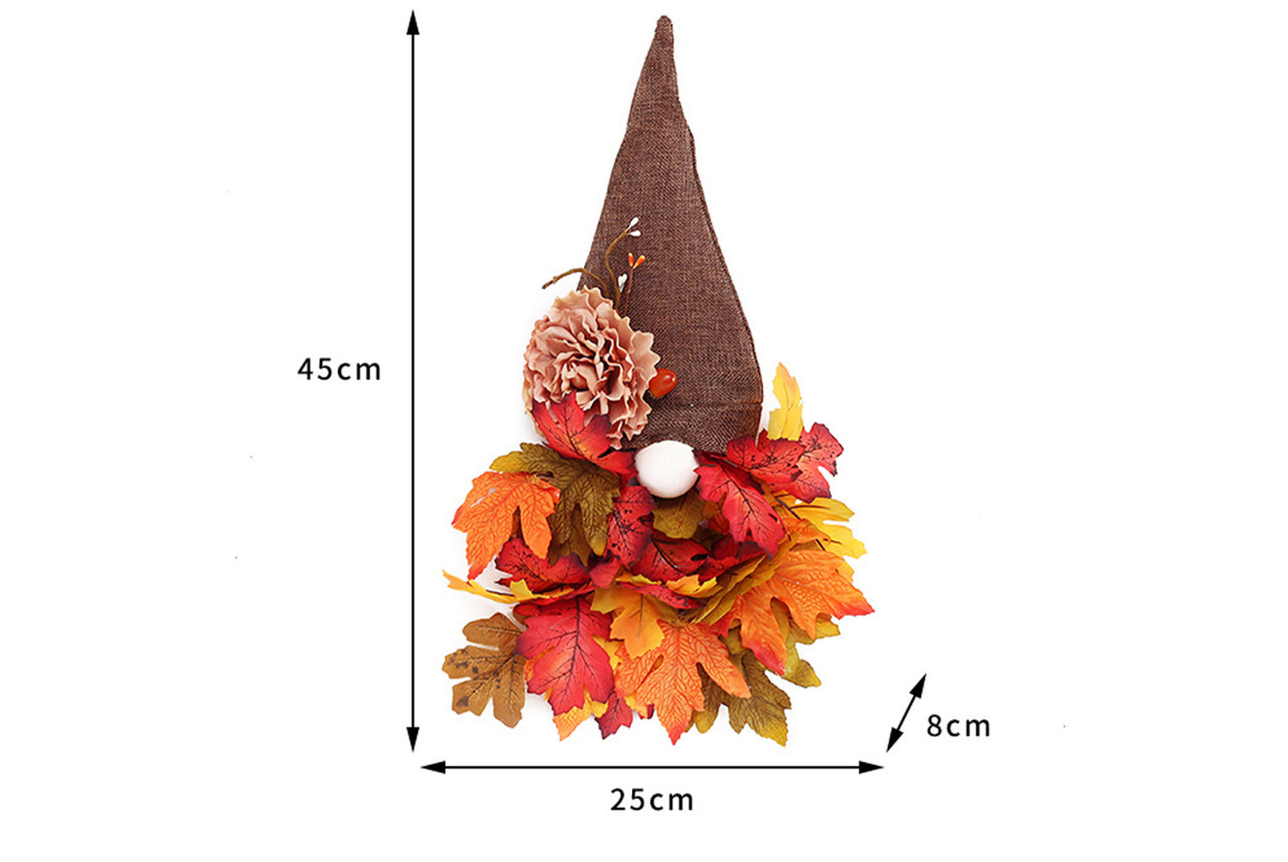 Autumn Harvest Festival Maple Leaf Faceless Old Man Wreath