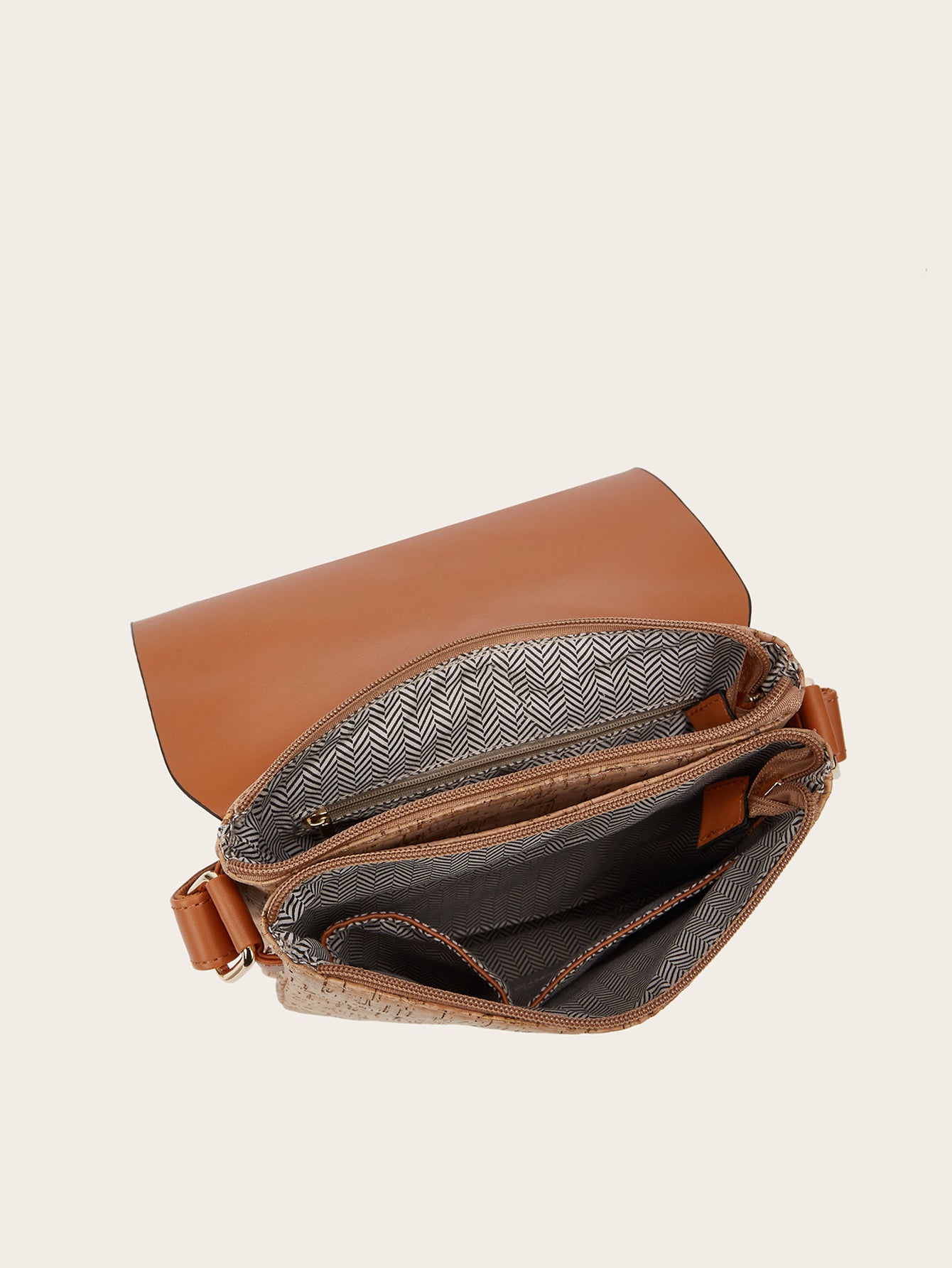vertical bark pattern printed women's bag