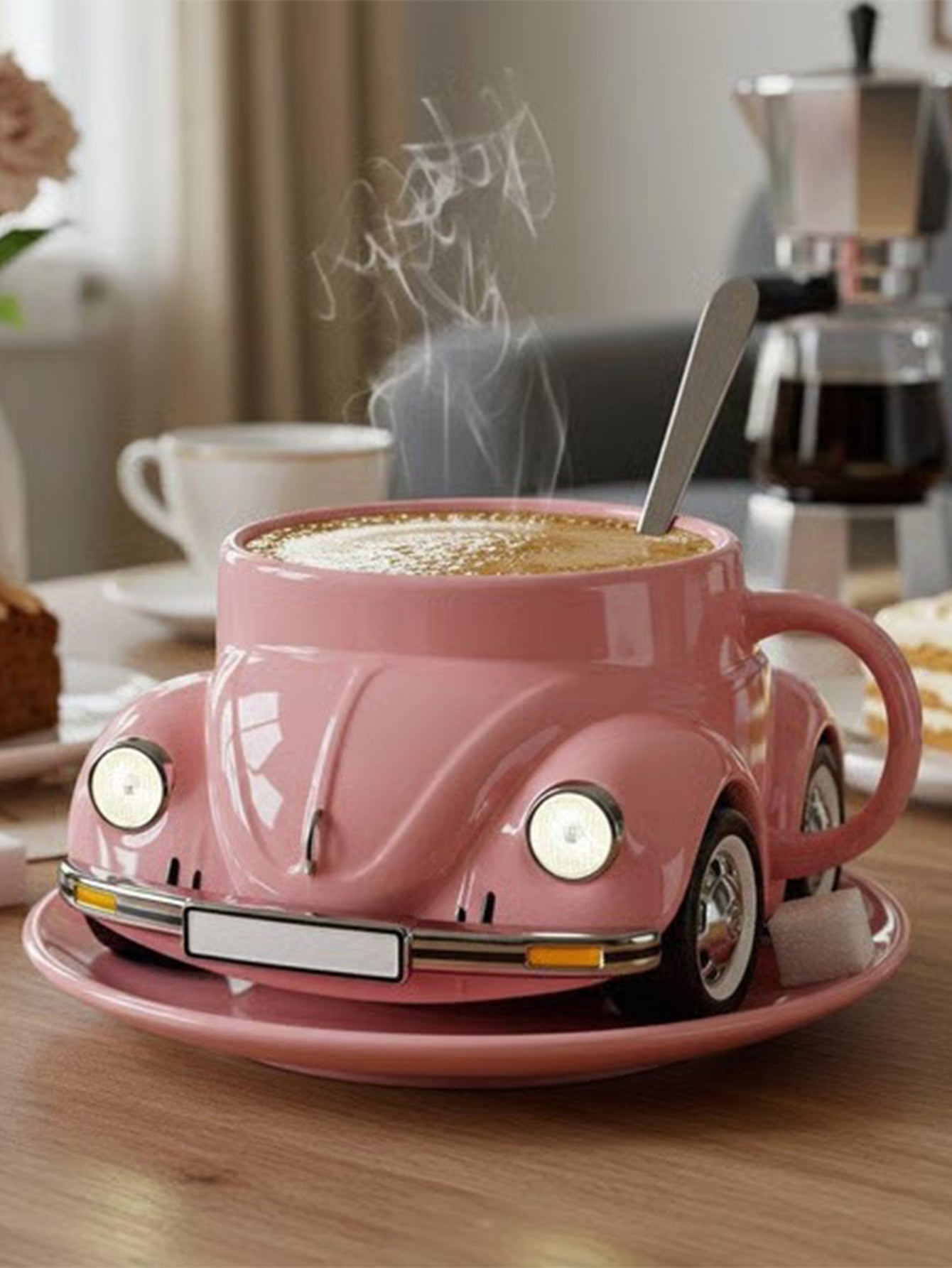 Beetle-shaped coffee cup
