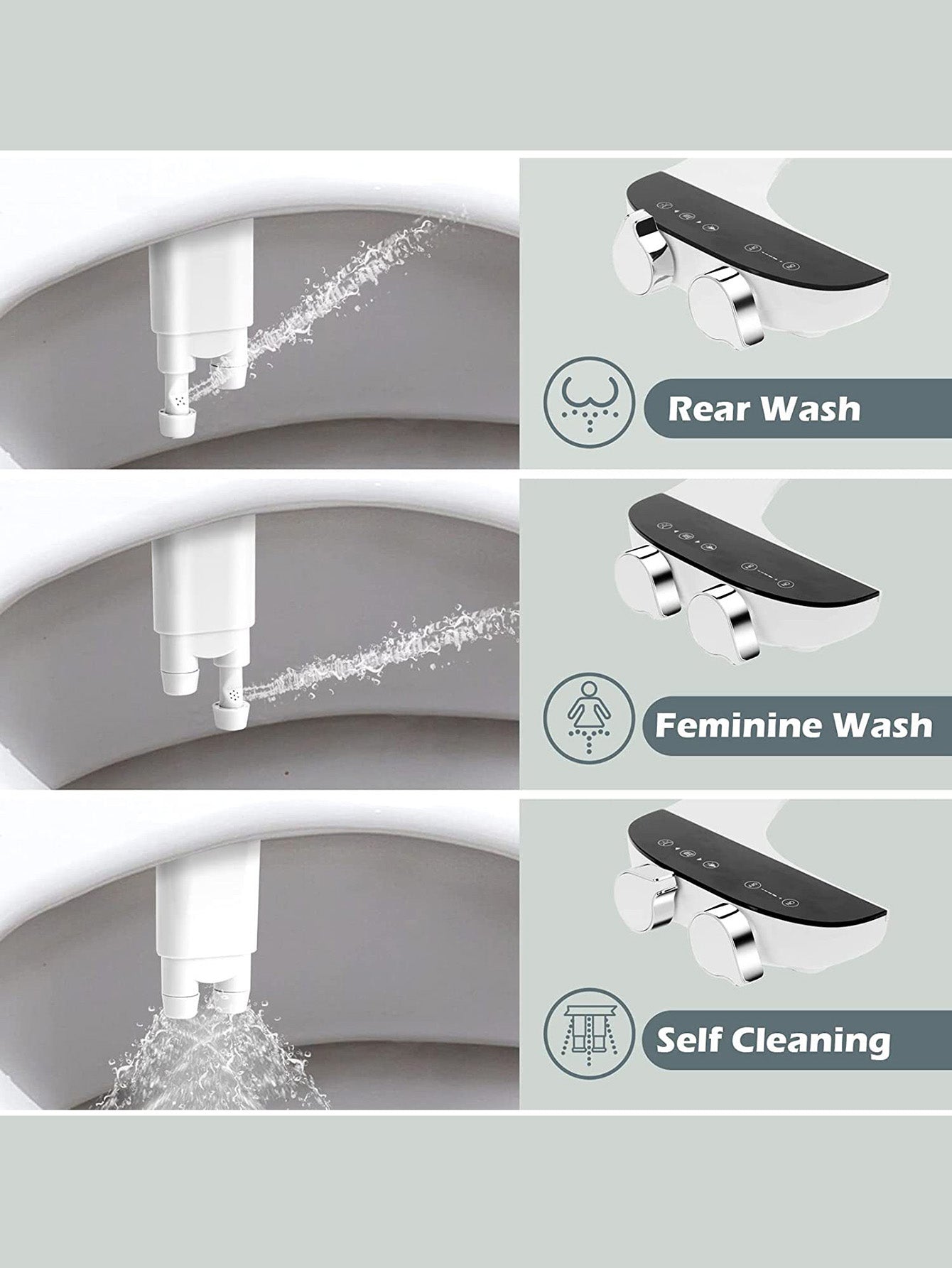 Electricity-Free Bidet Attachment: Ultra-Thin Manual Hygiene Washer