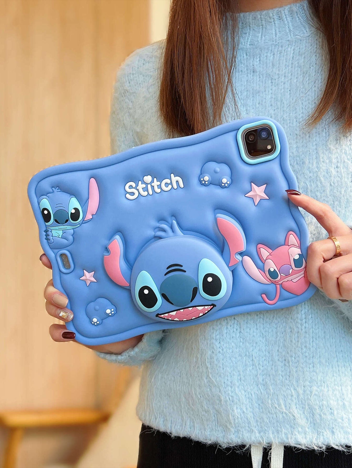 Cartoon 3D Stitch iPad Protective Case