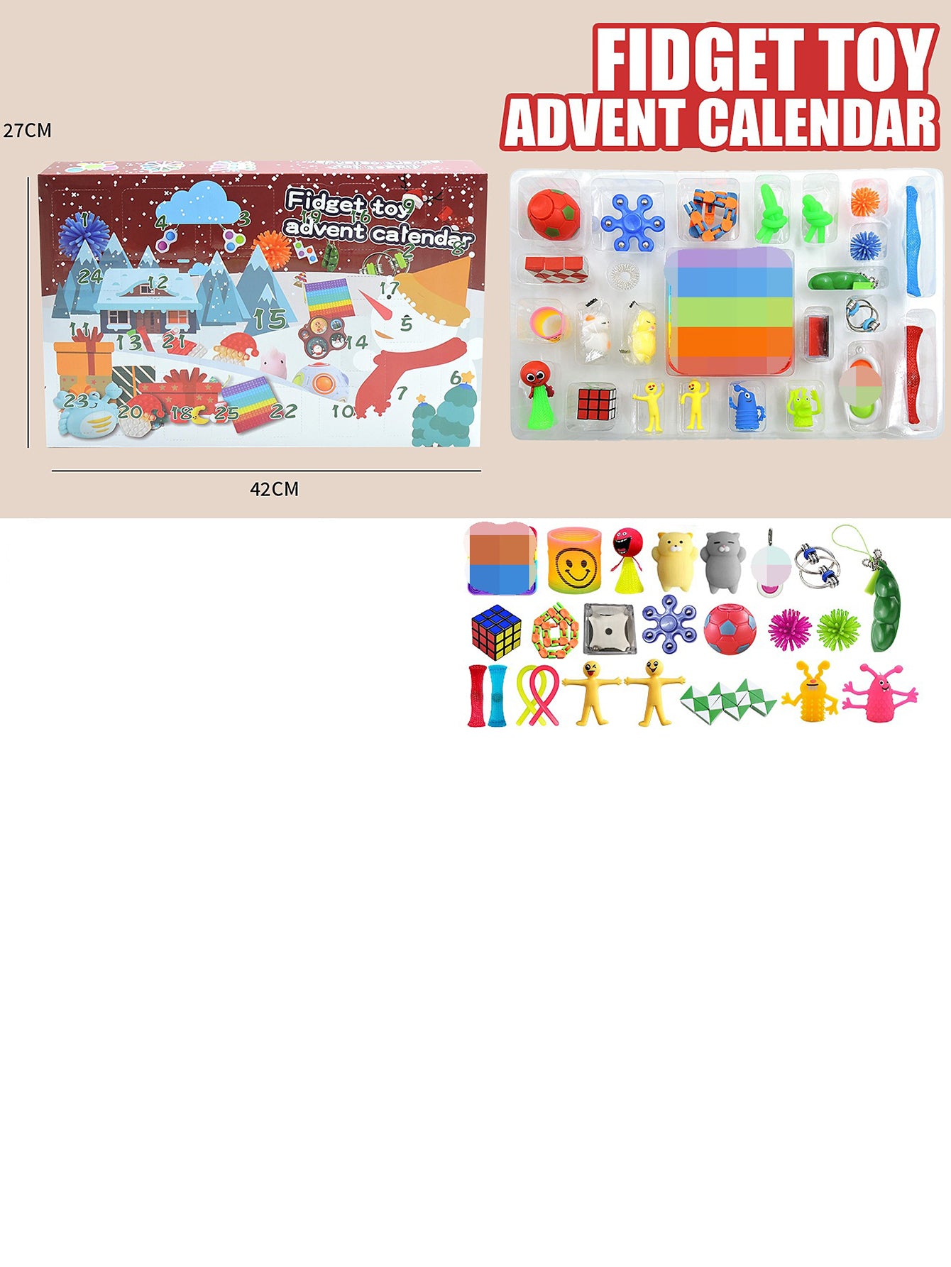 Christmas Blind Box 24PCS-Christmas Dumpling Squeezing Toys