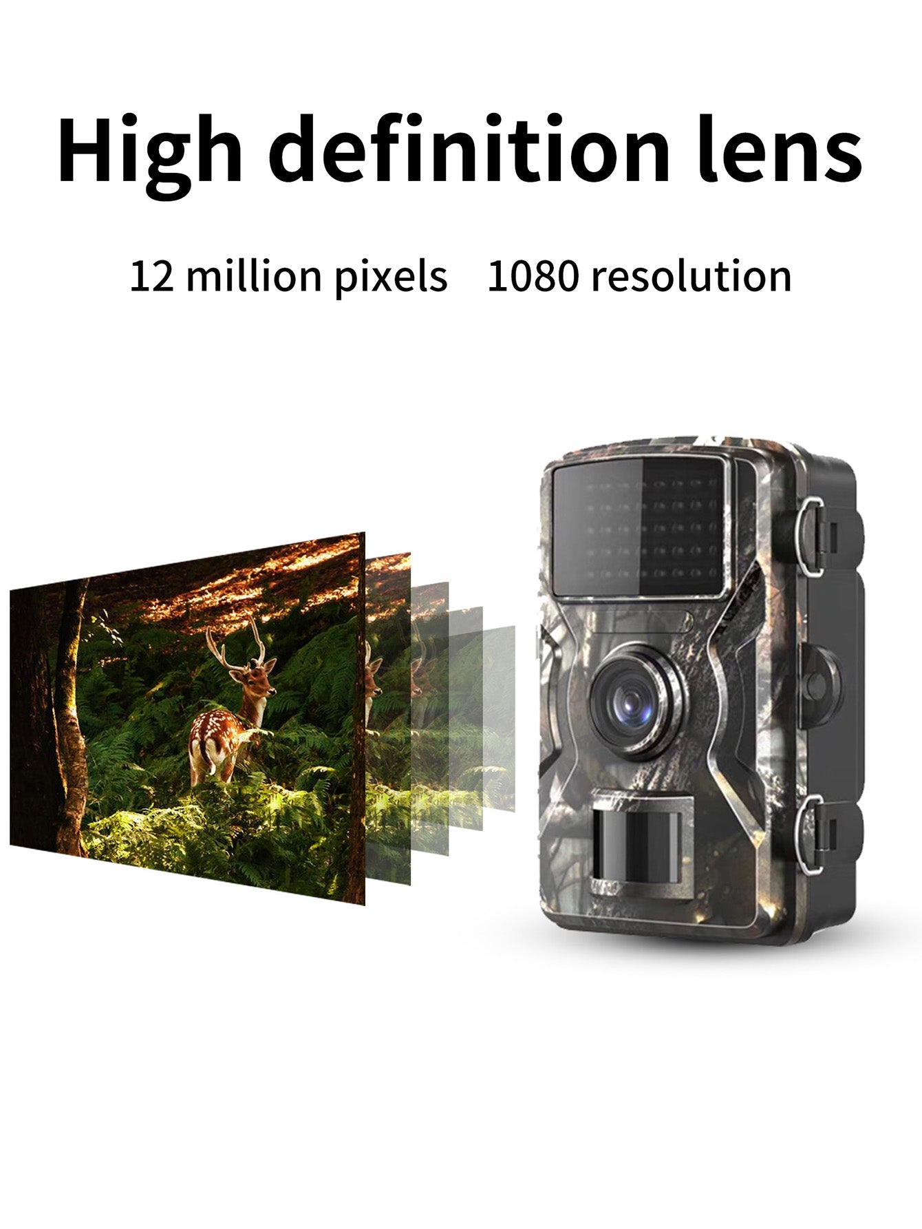 IP66 Waterproof Hunting Camera: Infrared Night Vision Trail Camera for Farm & Outdoor Security