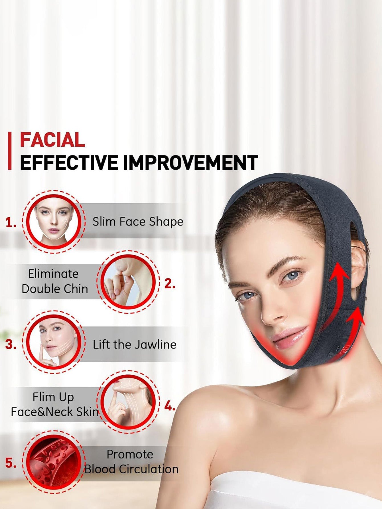 Red Light Therapy Chin & Neck Strap
