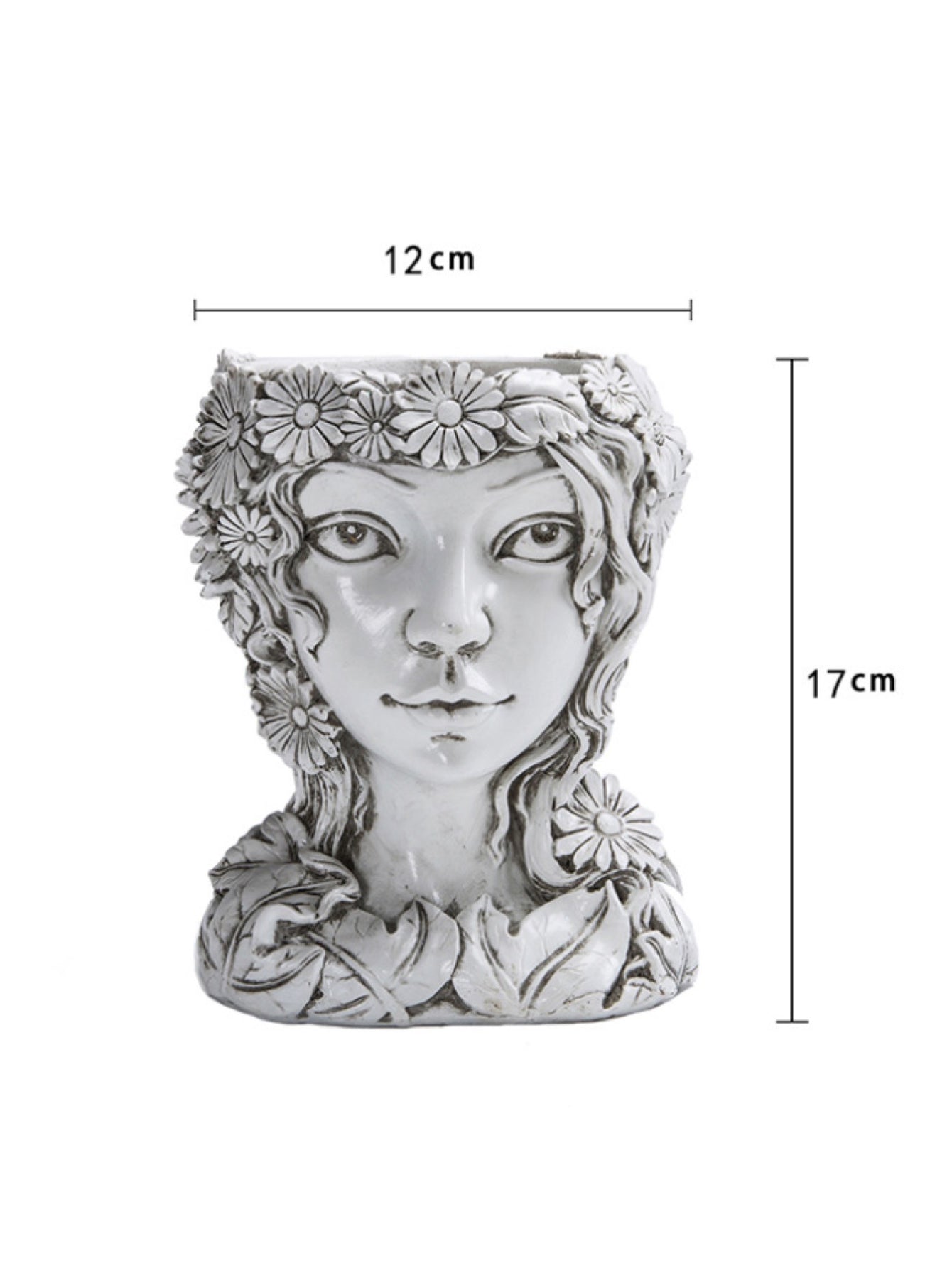 Elegant Resin Goddess Planter with Succulents