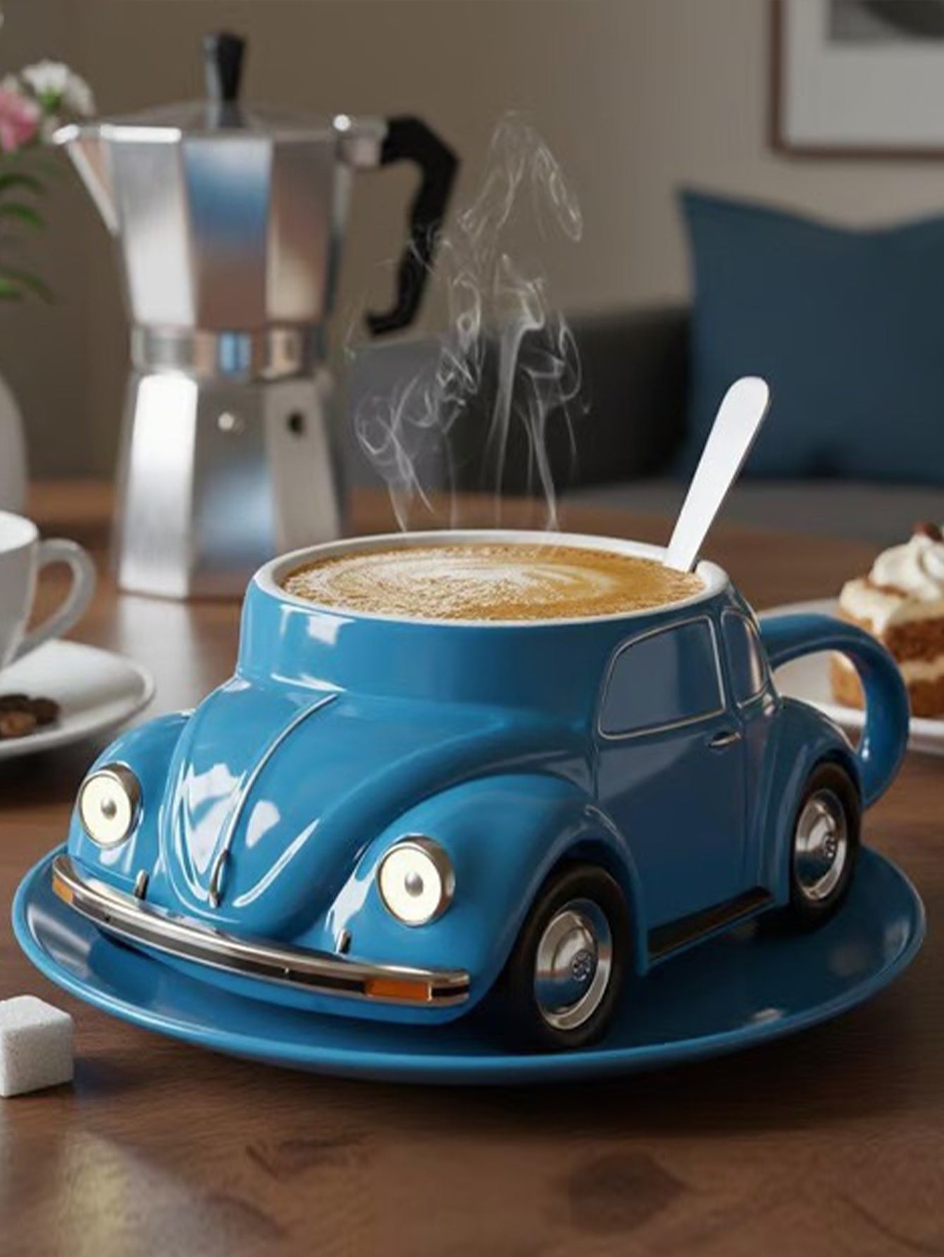 Beetle-shaped coffee cup