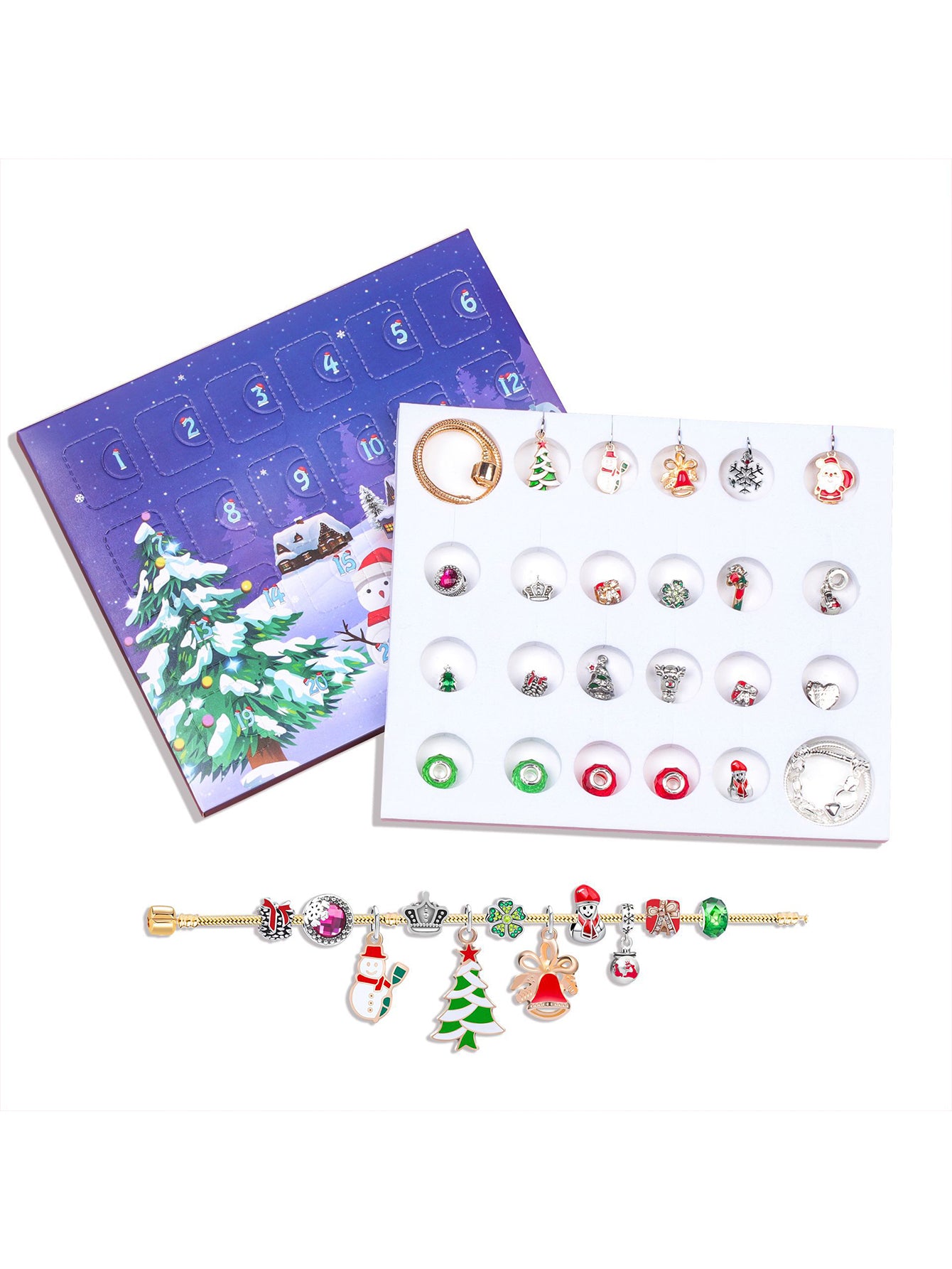 countdown Christmas tree envelope blind box DIY bracelet set
