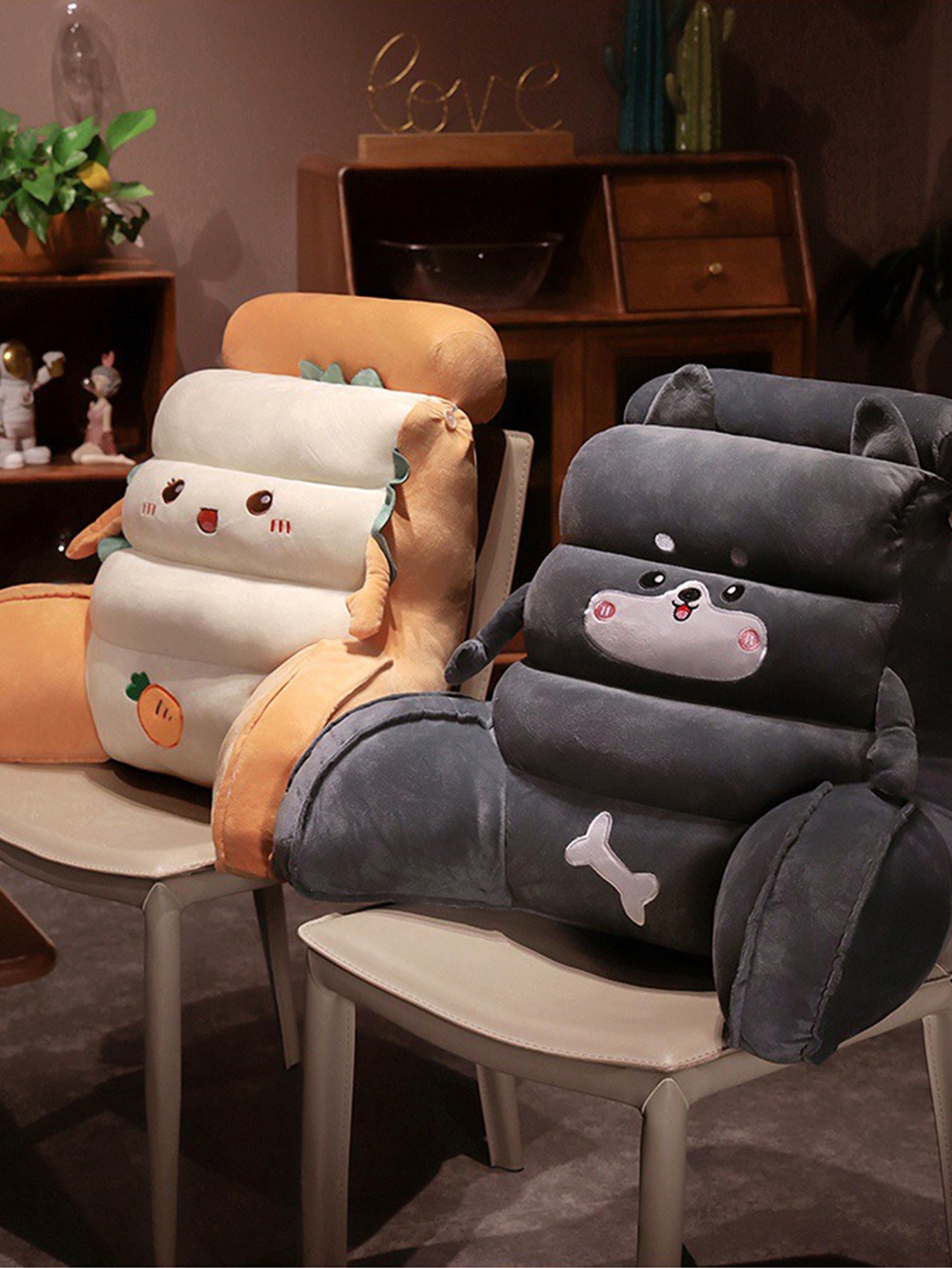 Multi-function cartoon waist cushion
