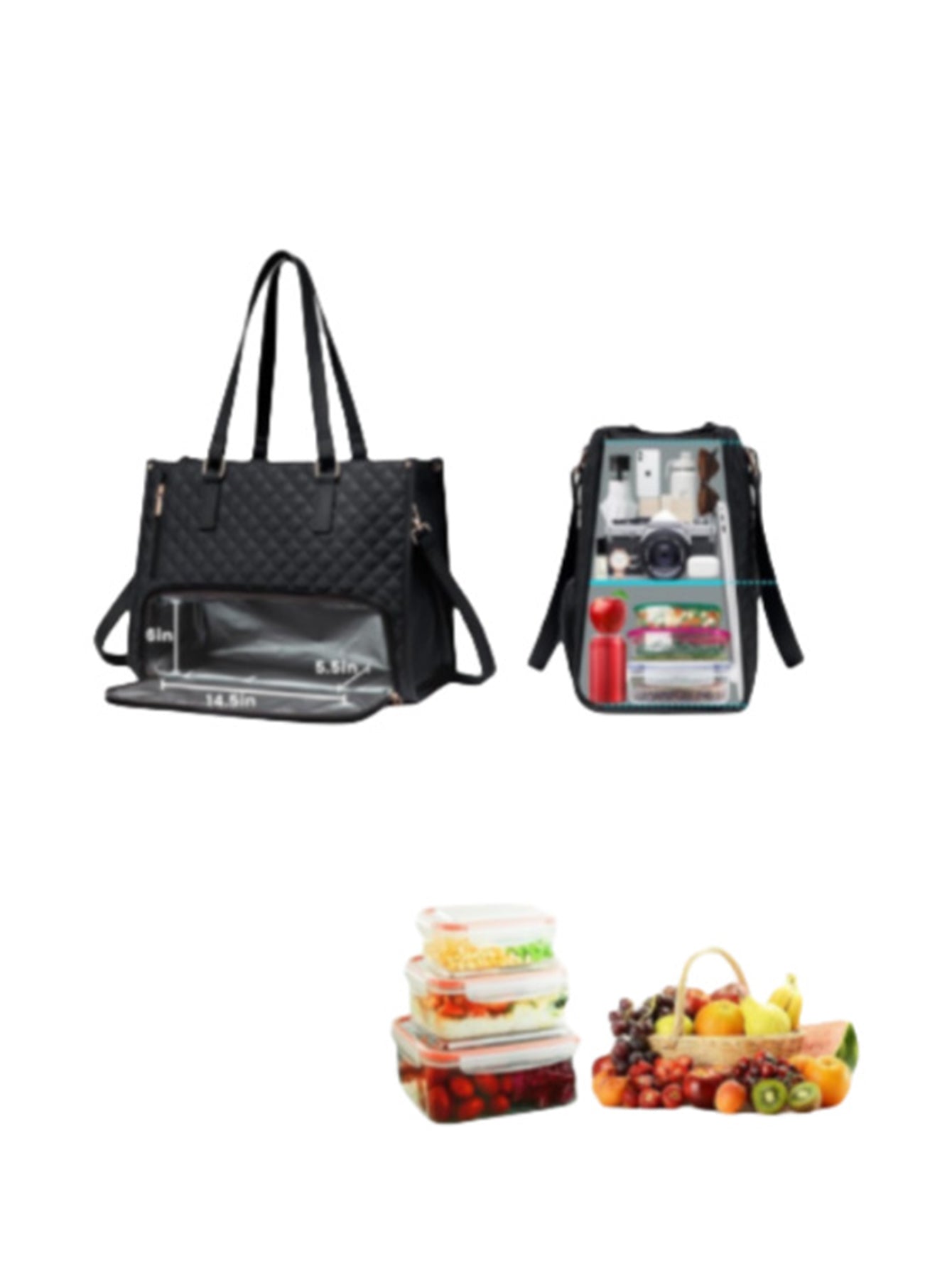 Teilige Women's Multifunctional Insulated Lunch Bag