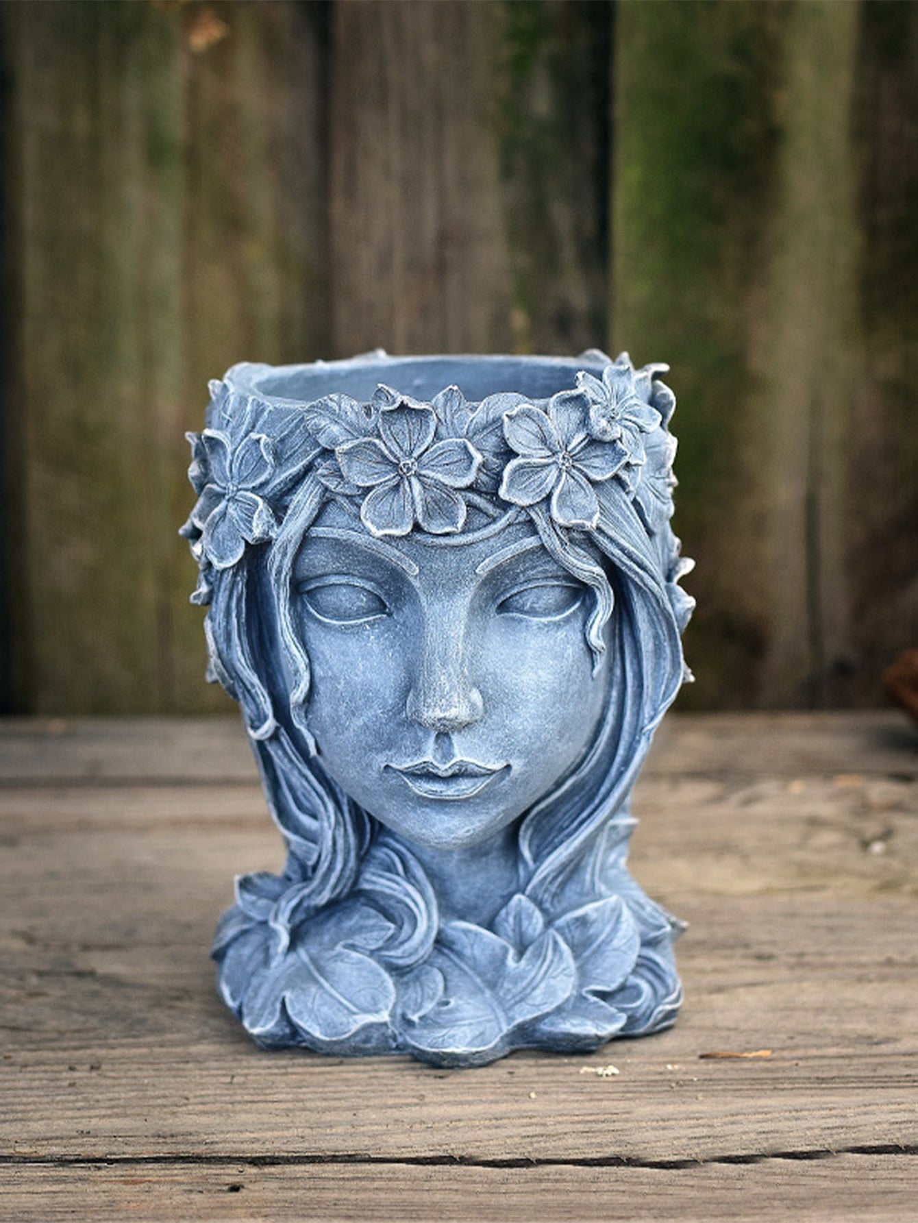 Elegant Resin Goddess Planter with Succulents