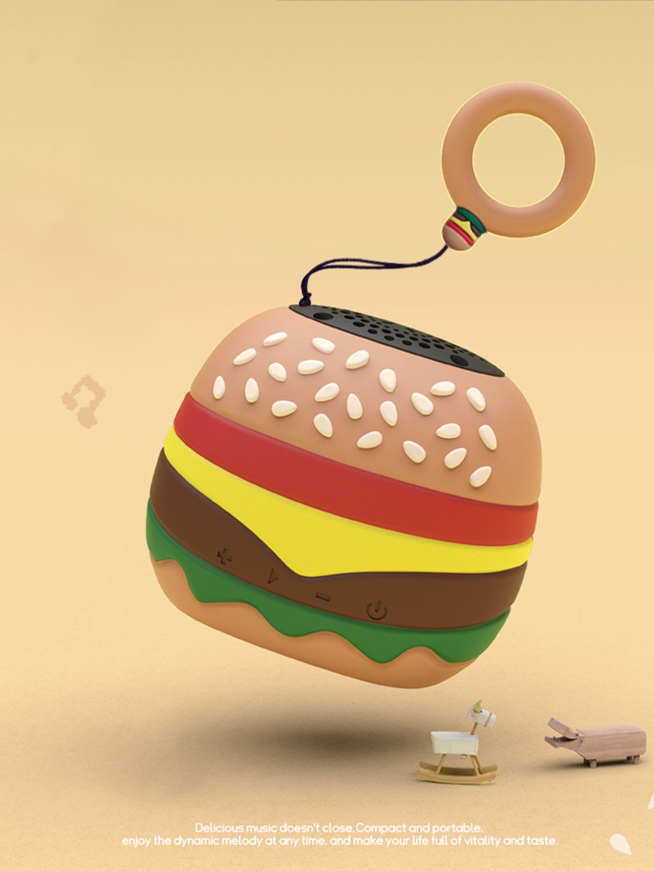 Cartoon Hamburger Bluetooth Speaker