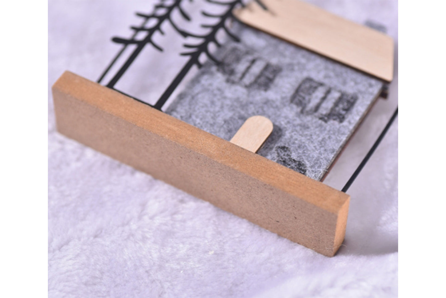 **Christmas Wooden House Ornament - Holiday Decoration**