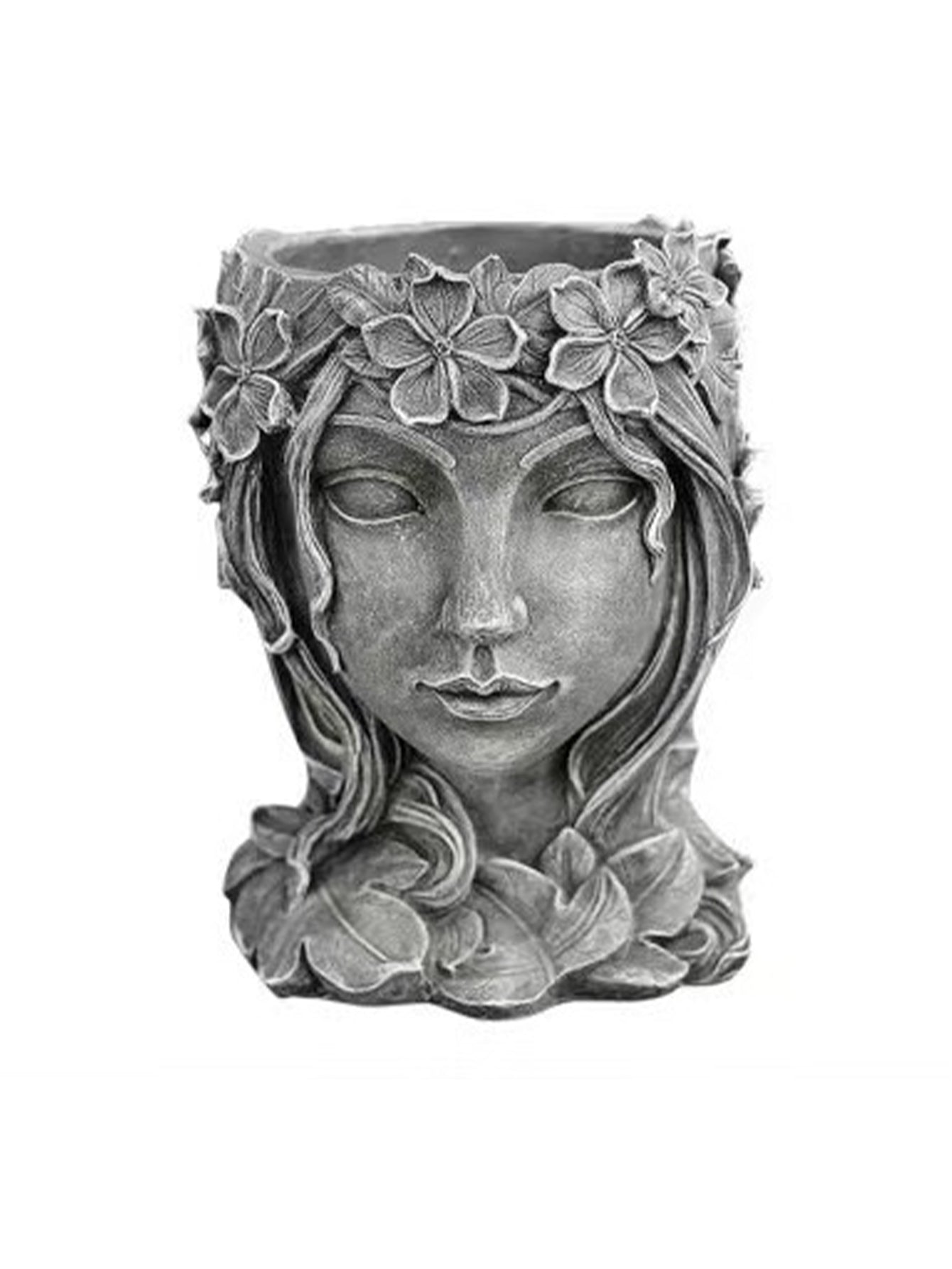 Elegant Resin Goddess Planter with Succulents