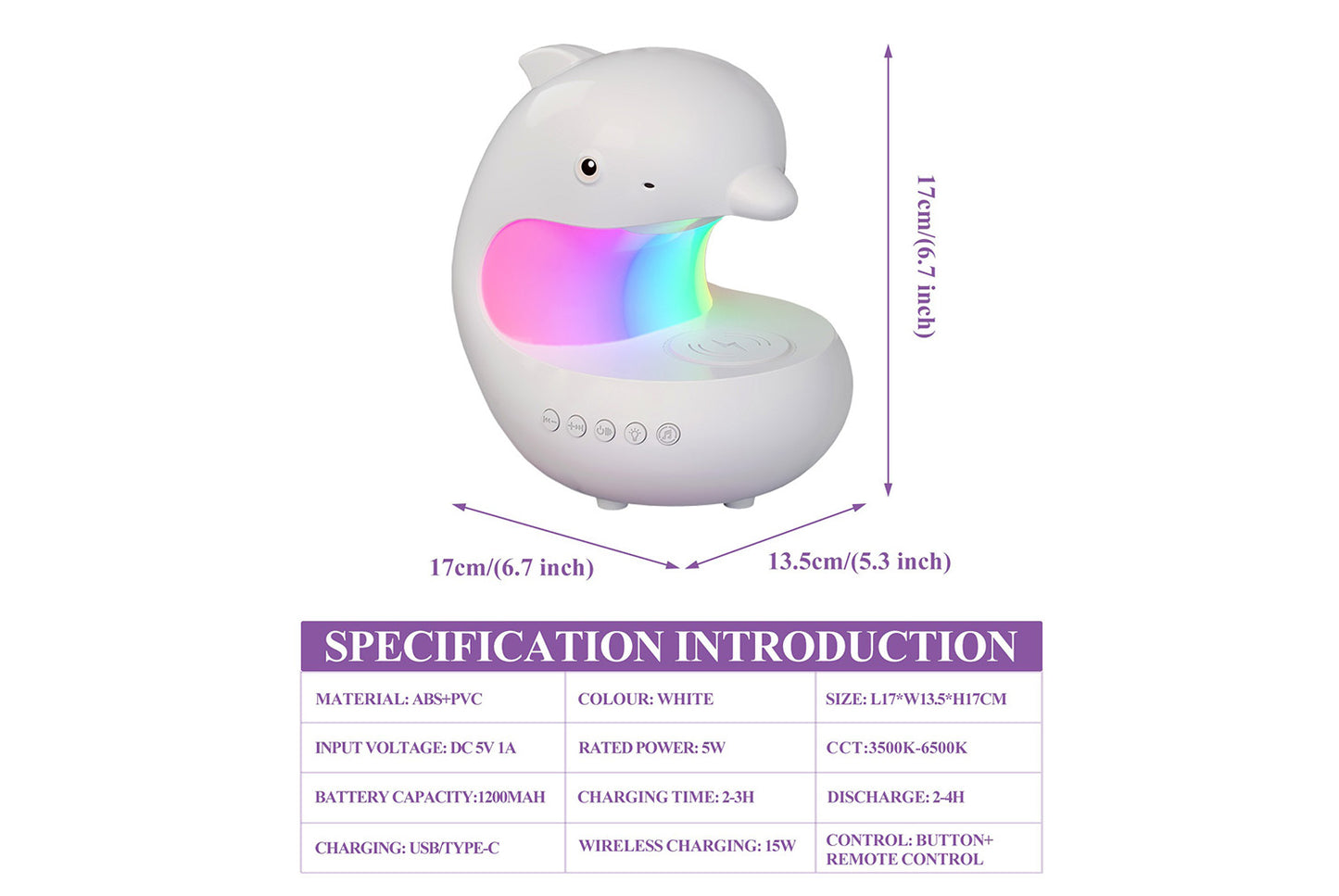 Mobile Phone Wireless Charging RGB Bluetooth Atmosphere Light