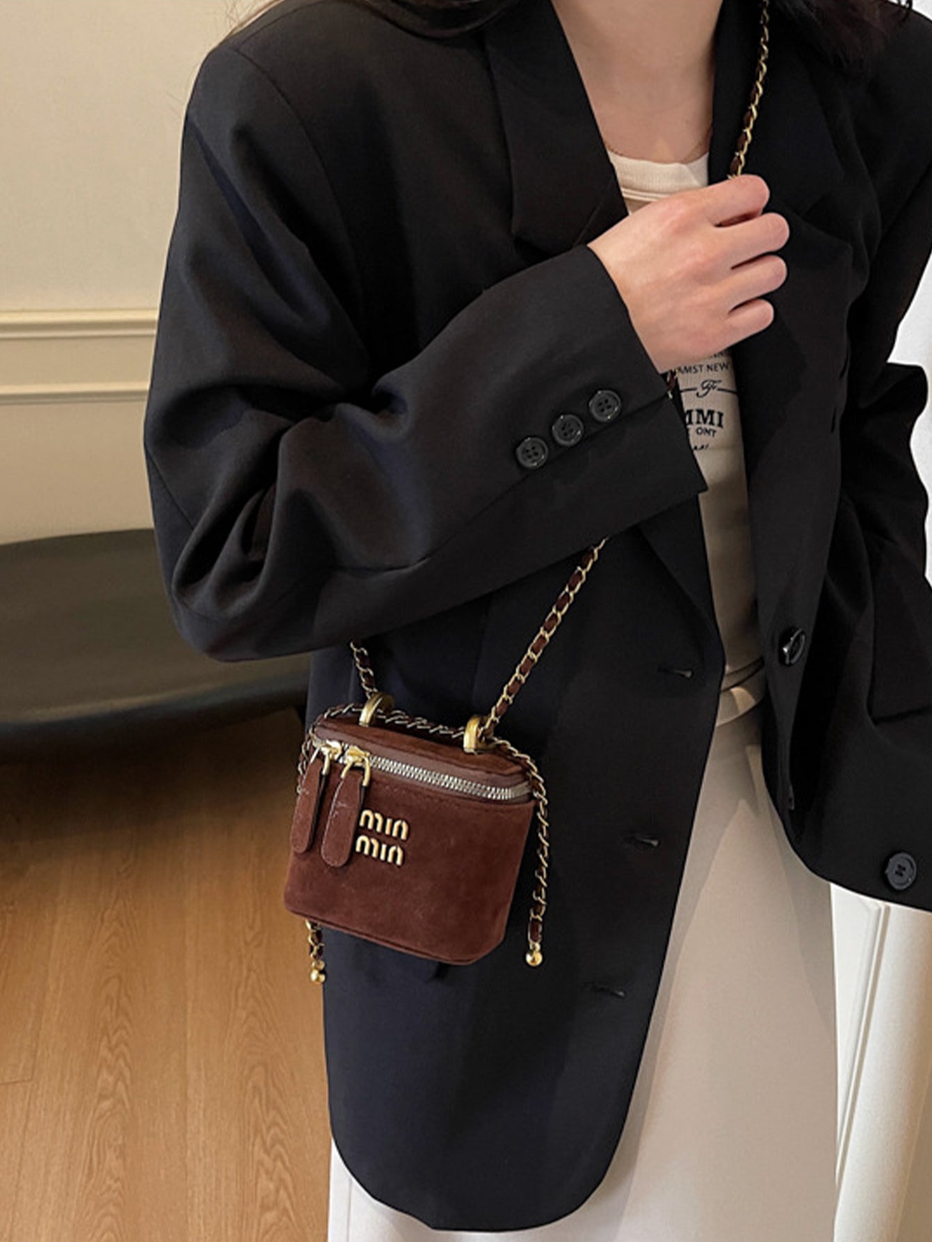 Fashionable frosted Mini box bag