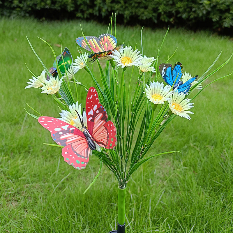 Solar-Powered LED Decorative Garden Flower Stake Light