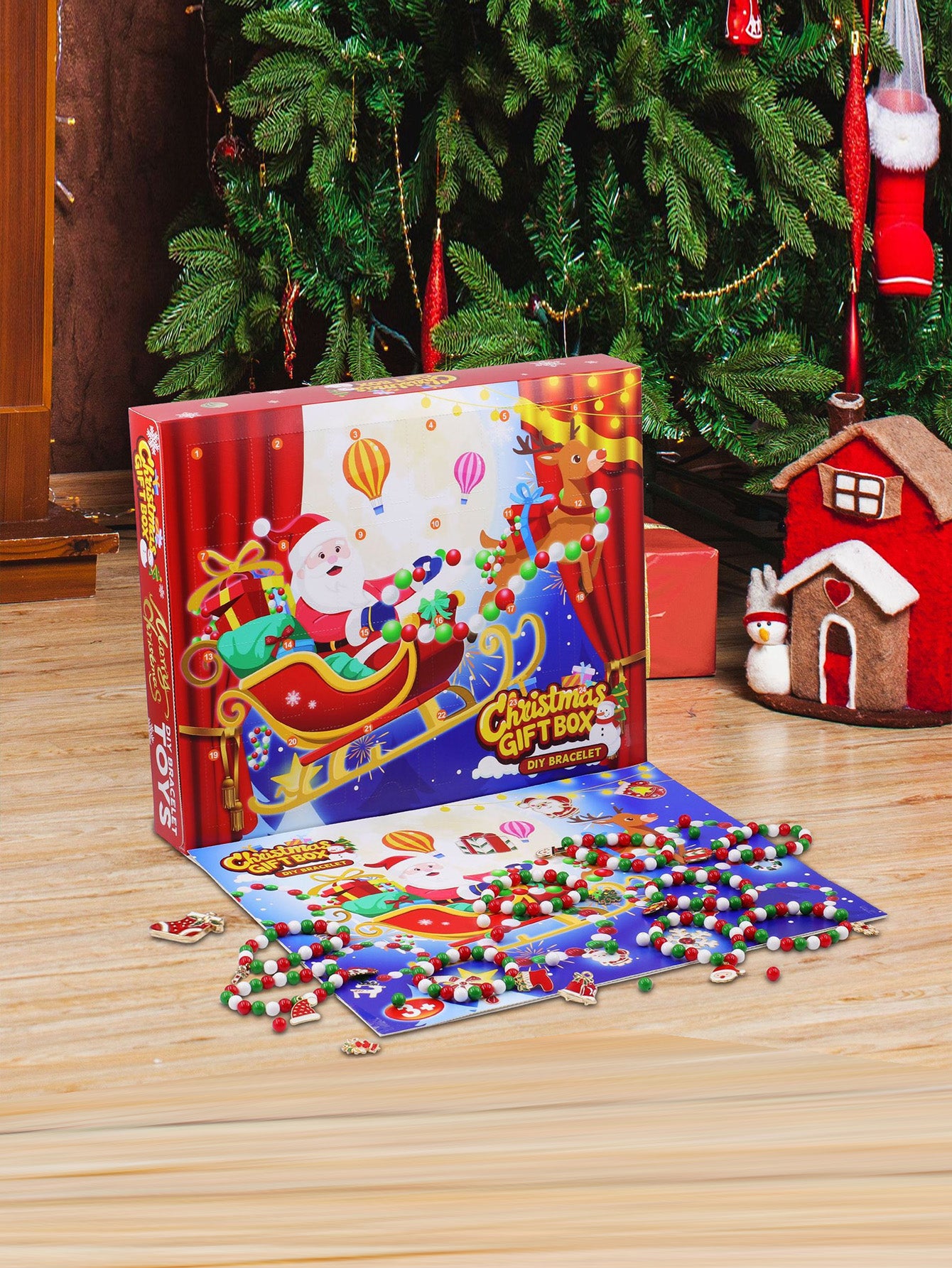 Christmas Blind Box DIY Beaded Children's Toys Unpacking Surprise Gift Box