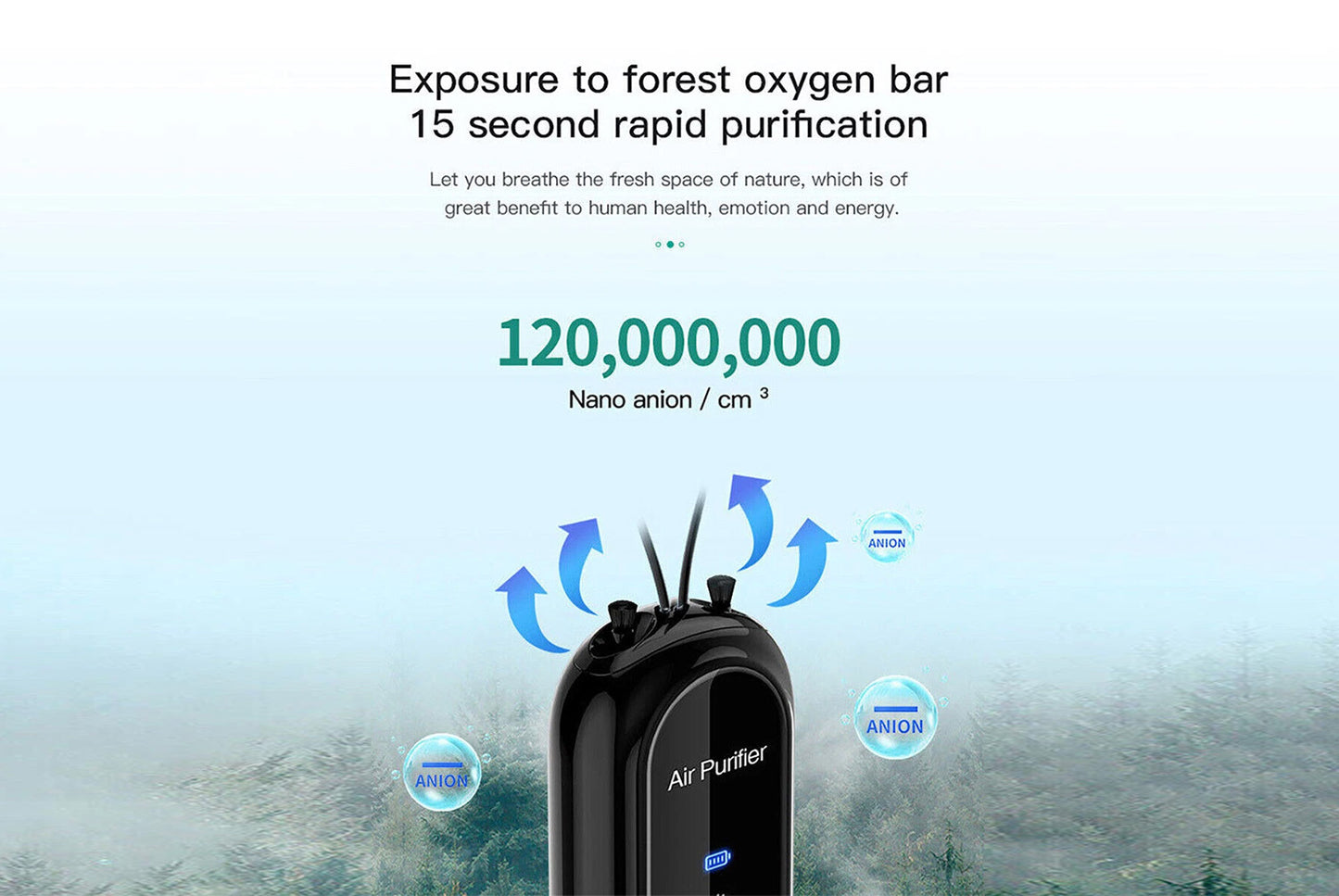 Mini neck-hanging air purifier