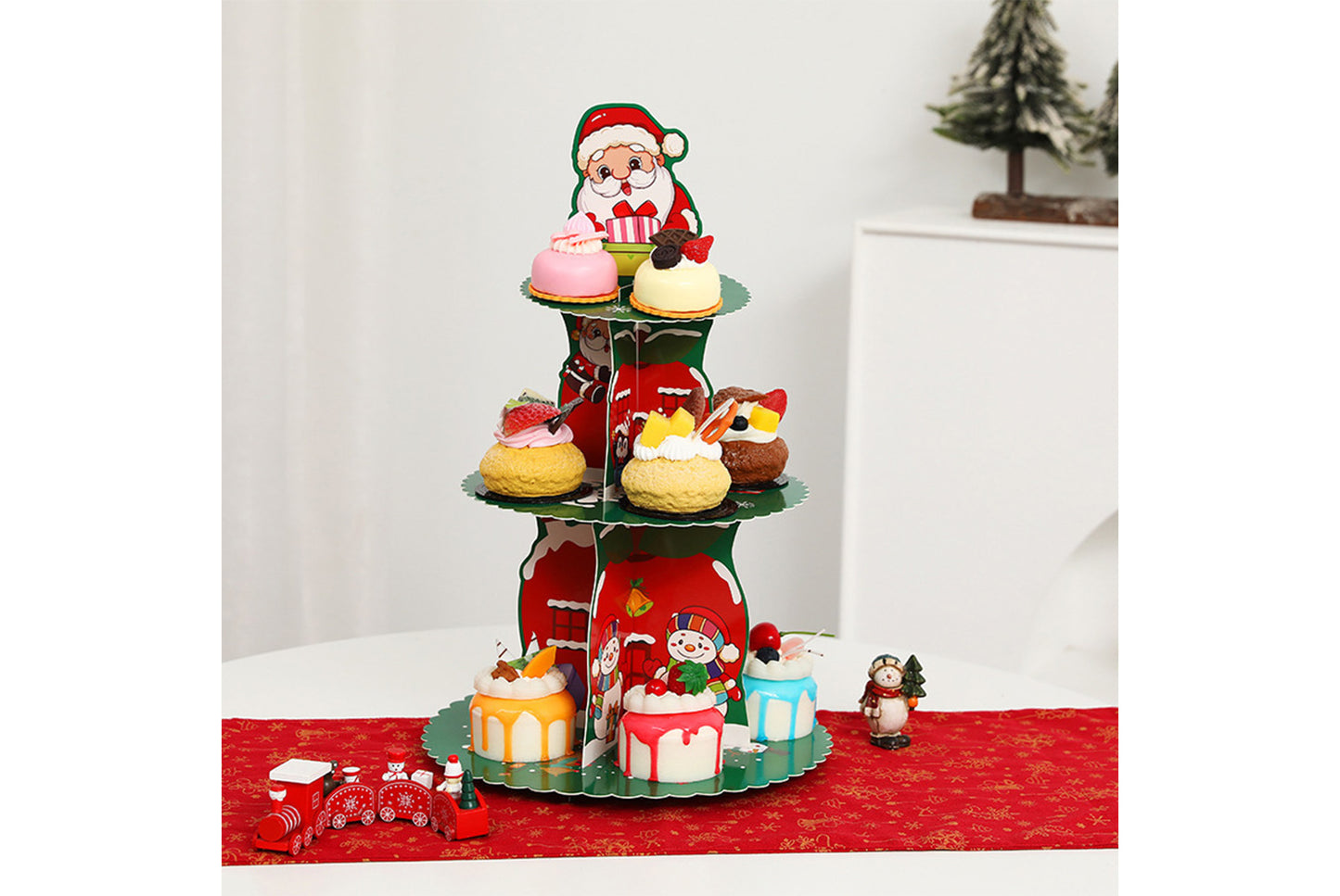 **Halloween Pumpkin Multi-Tier Cake Stand Decorative 3D Cake Tray**