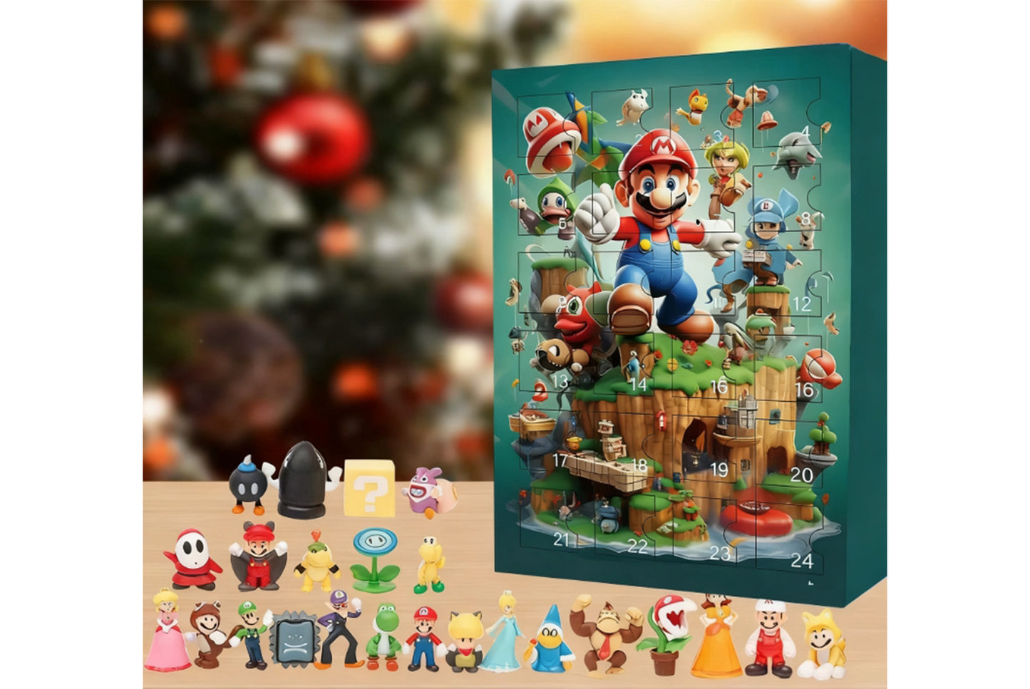 **Christmas Mario Advent Calendar | 24-Piece Countdown Blind Box**