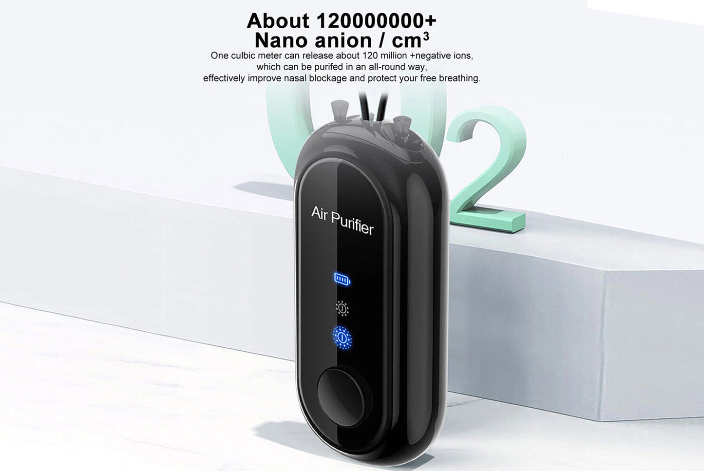 Mini neck-hanging air purifier