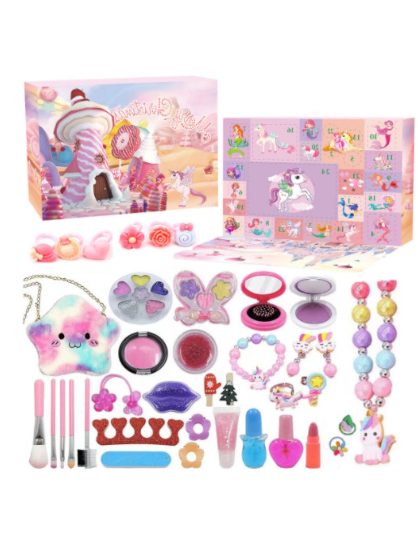 Christmas Hand-Torn Blind Box Mermaid Hair Accessories Set