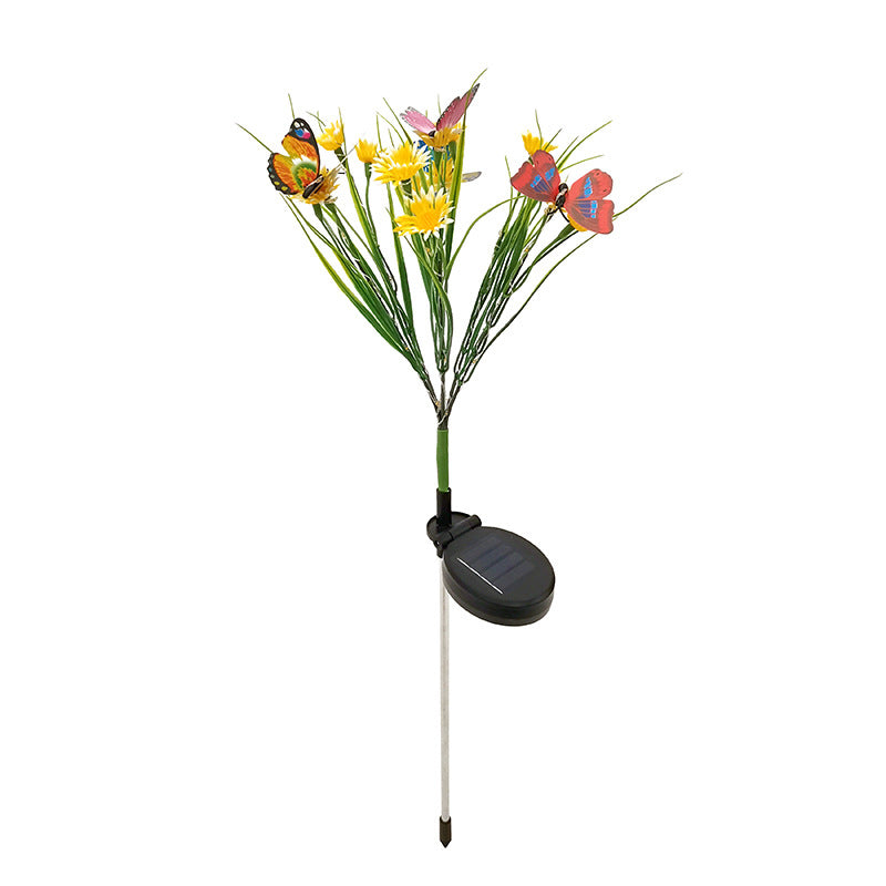 Solar-Powered LED Decorative Garden Flower Stake Light