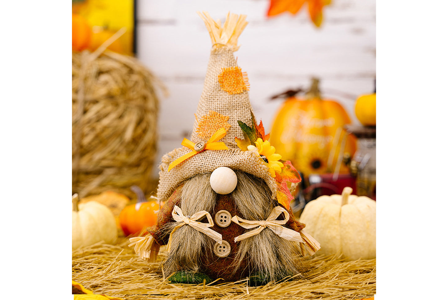 Rudolph Harvest Hat with Maple Leaf Figure