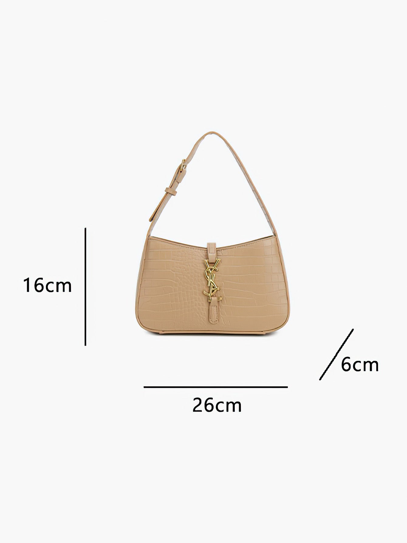 Chic Croc-Textured Underarm Bag – Trendy & Versatile - 8 Colors