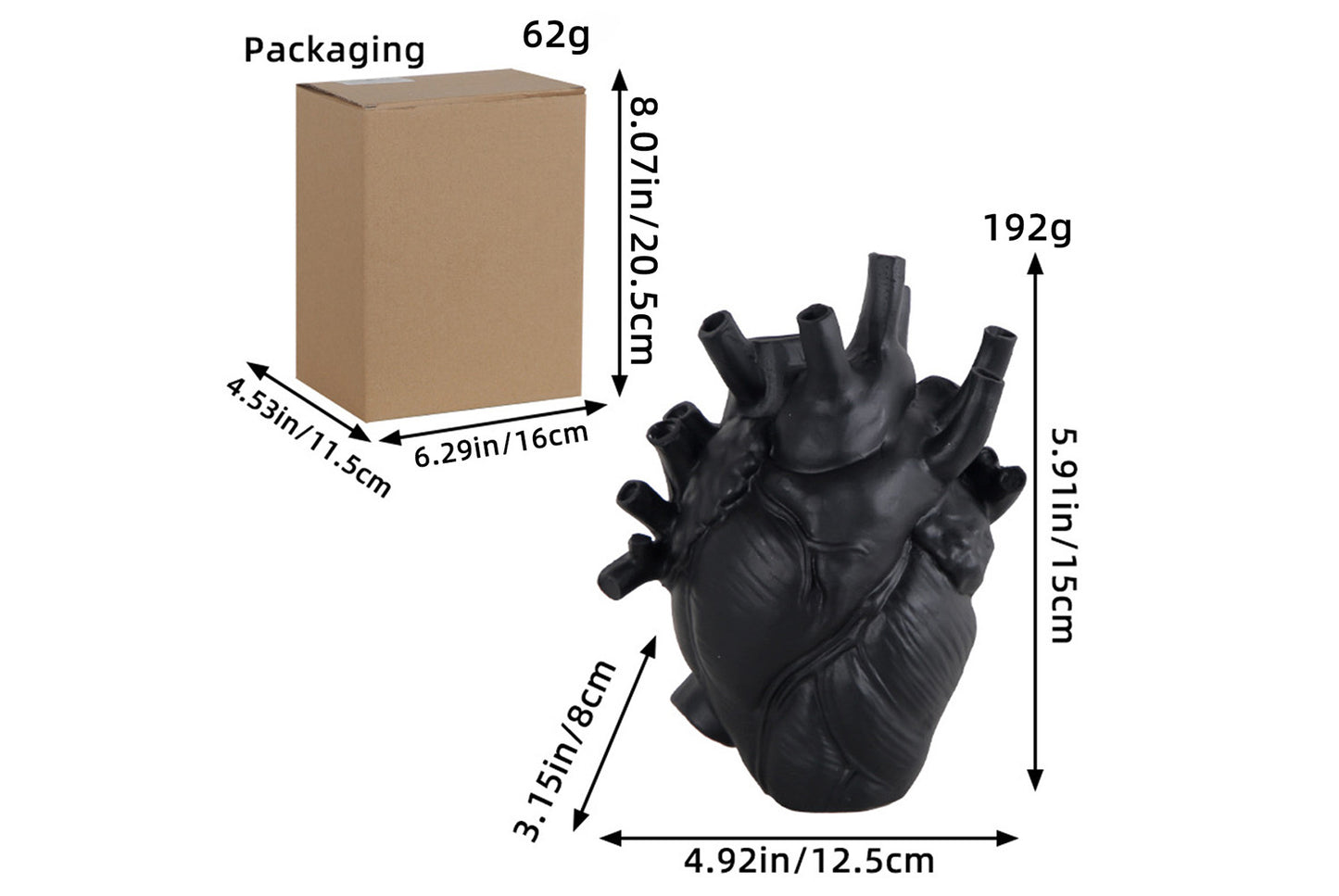 Creative Halloween Heart Vase