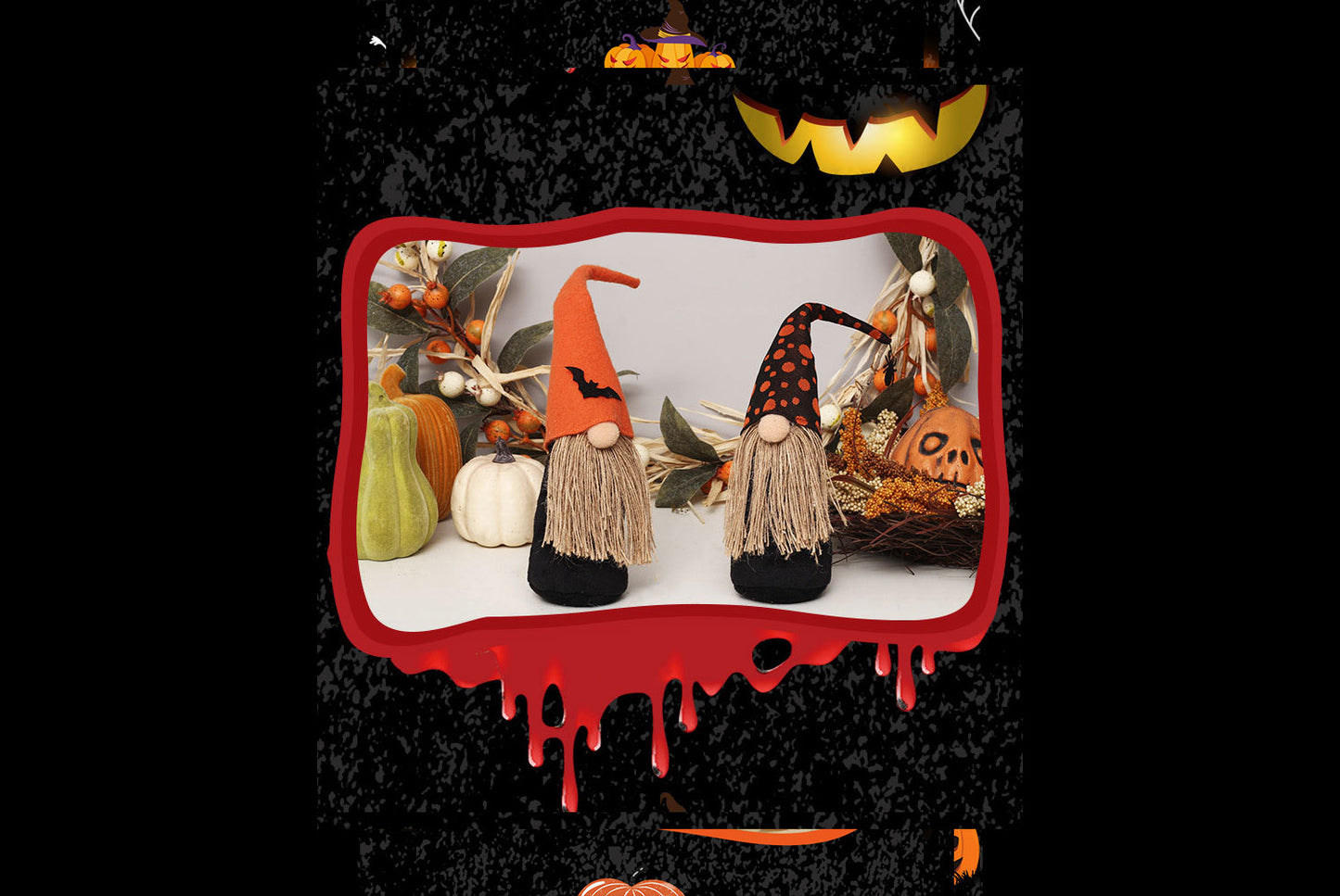 **Halloween Pumpkin Faceless Old Man Doll Ornament**