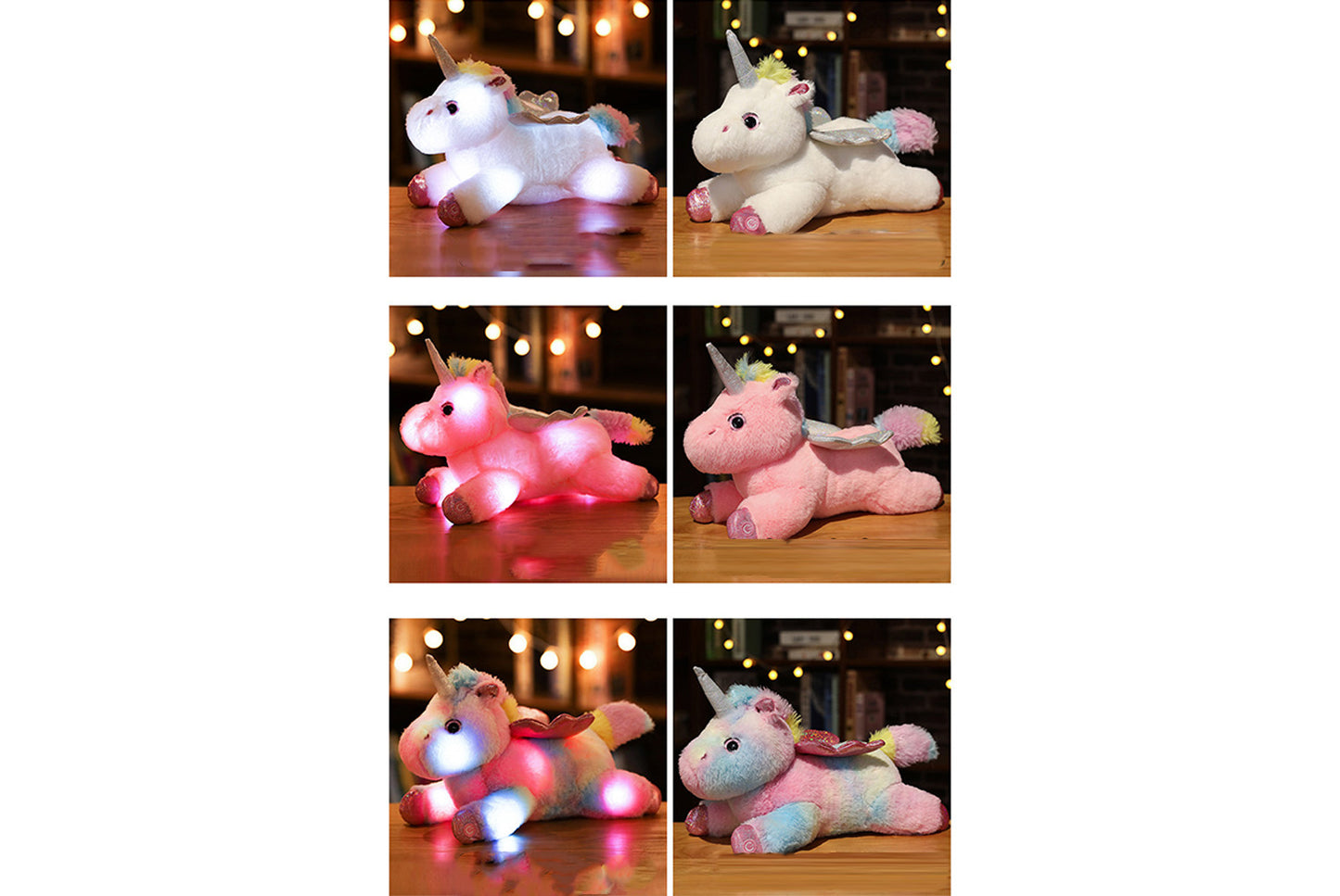 *Colorful Light-Up Unicorn Plush | Soothing Plush Toy Pillow for Girls**
