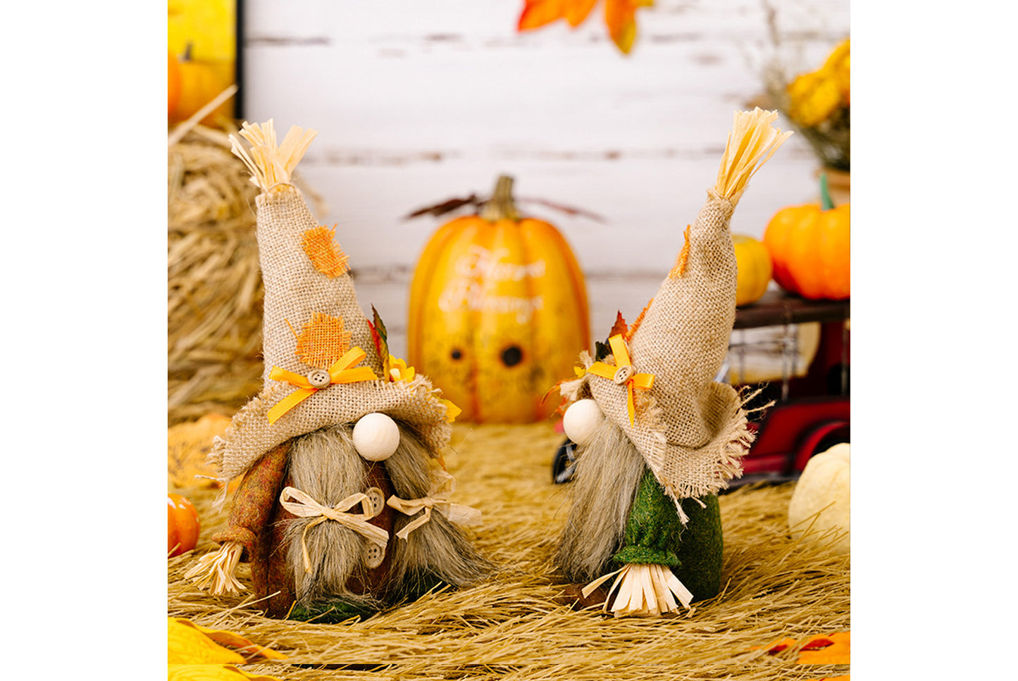 Rudolph Harvest Hat with Maple Leaf Figure