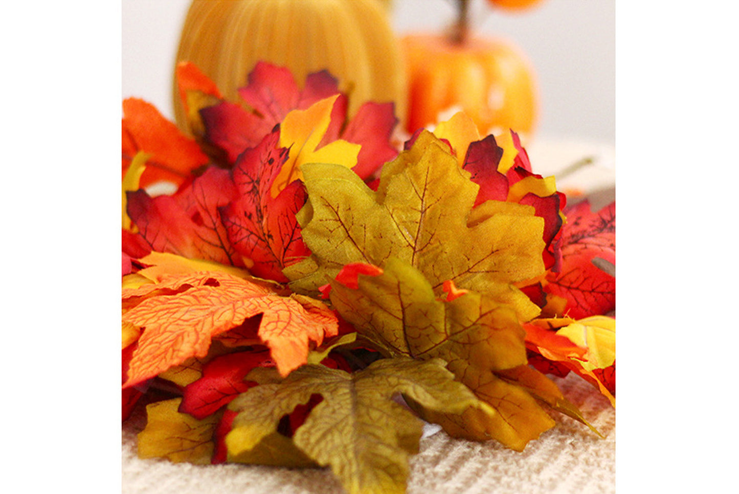 Autumn Harvest Festival Maple Leaf Faceless Old Man Wreath