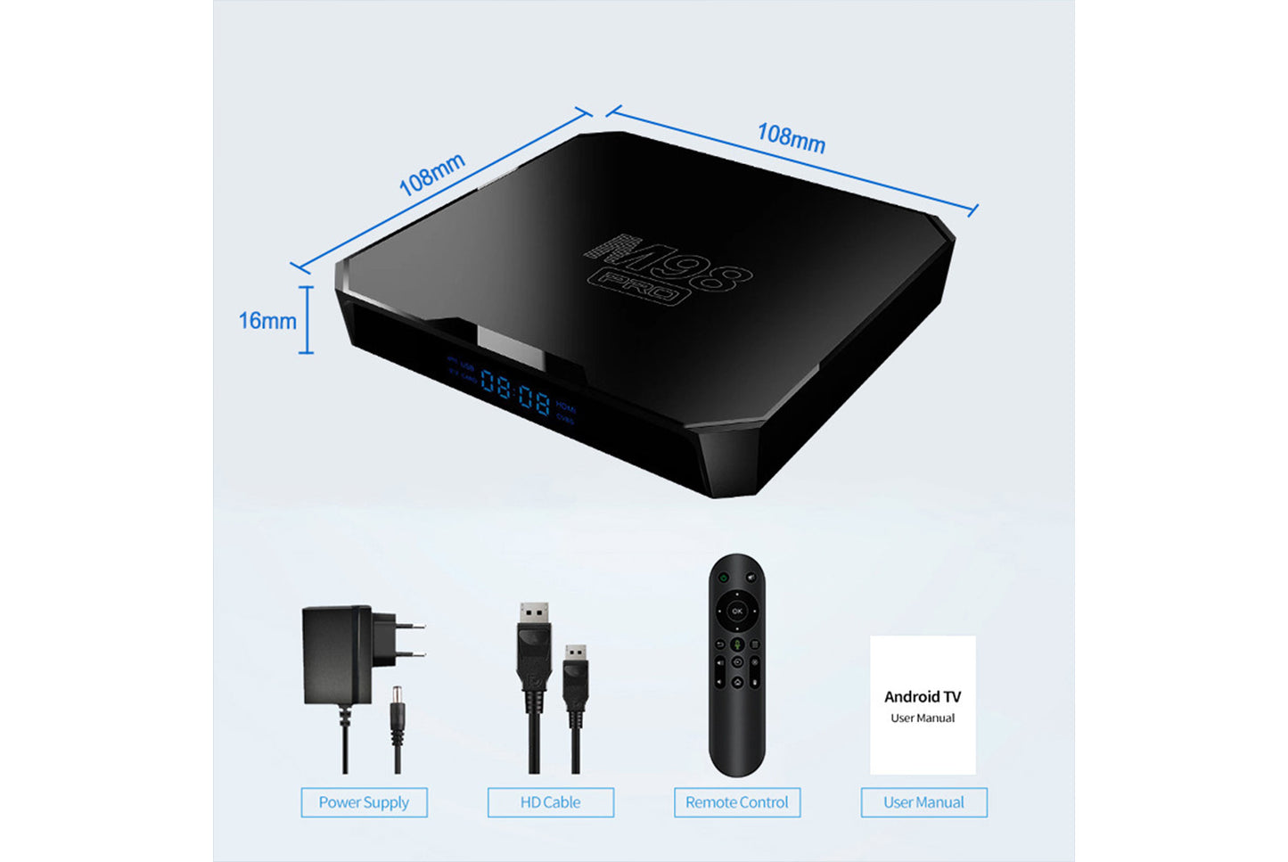 **M98PRO Android Internet TV Set-Top Box 2GB+16GB UK Edition**(UK plug)