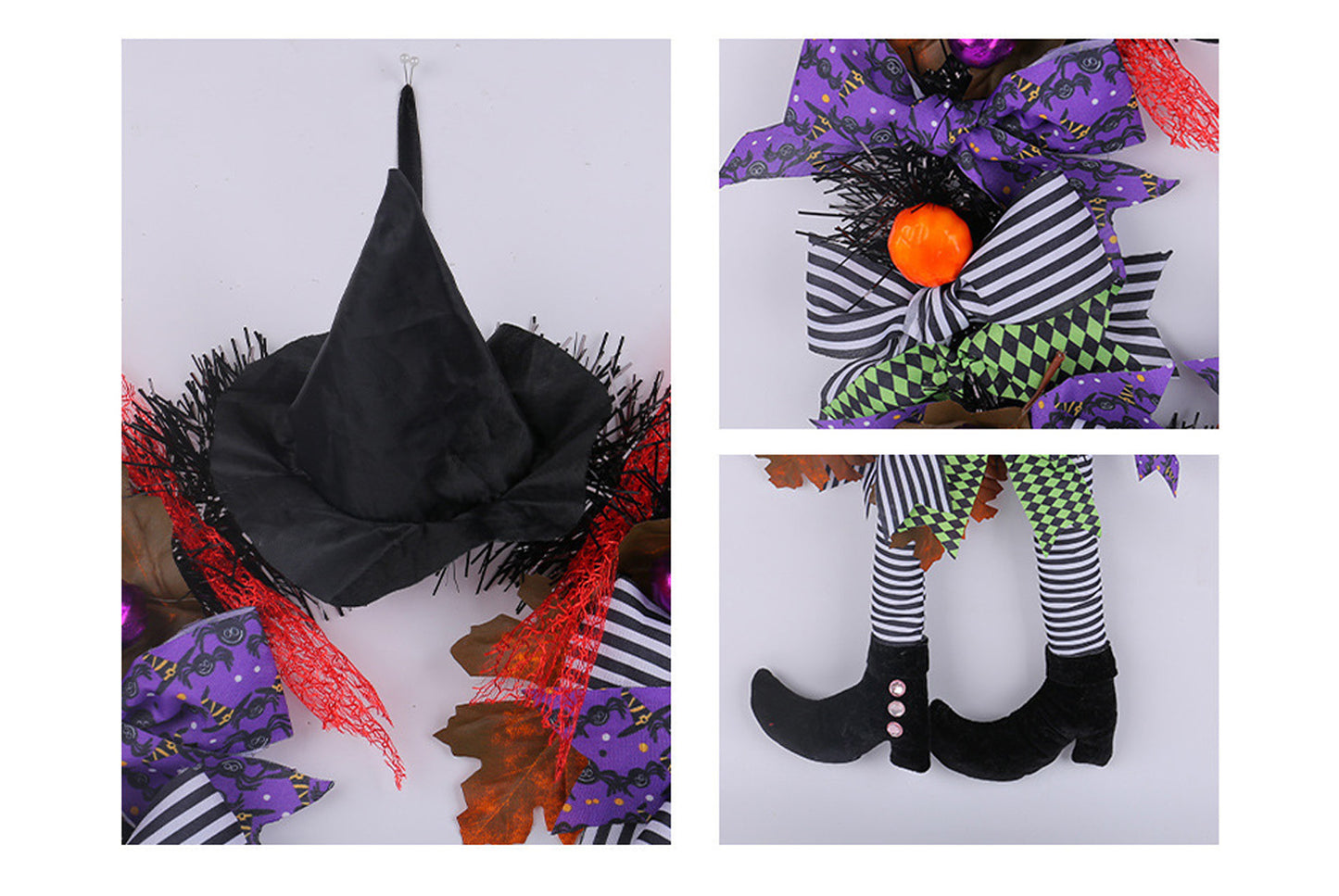 Halloween Witch Hat Long-Legged Pumpkin Garland