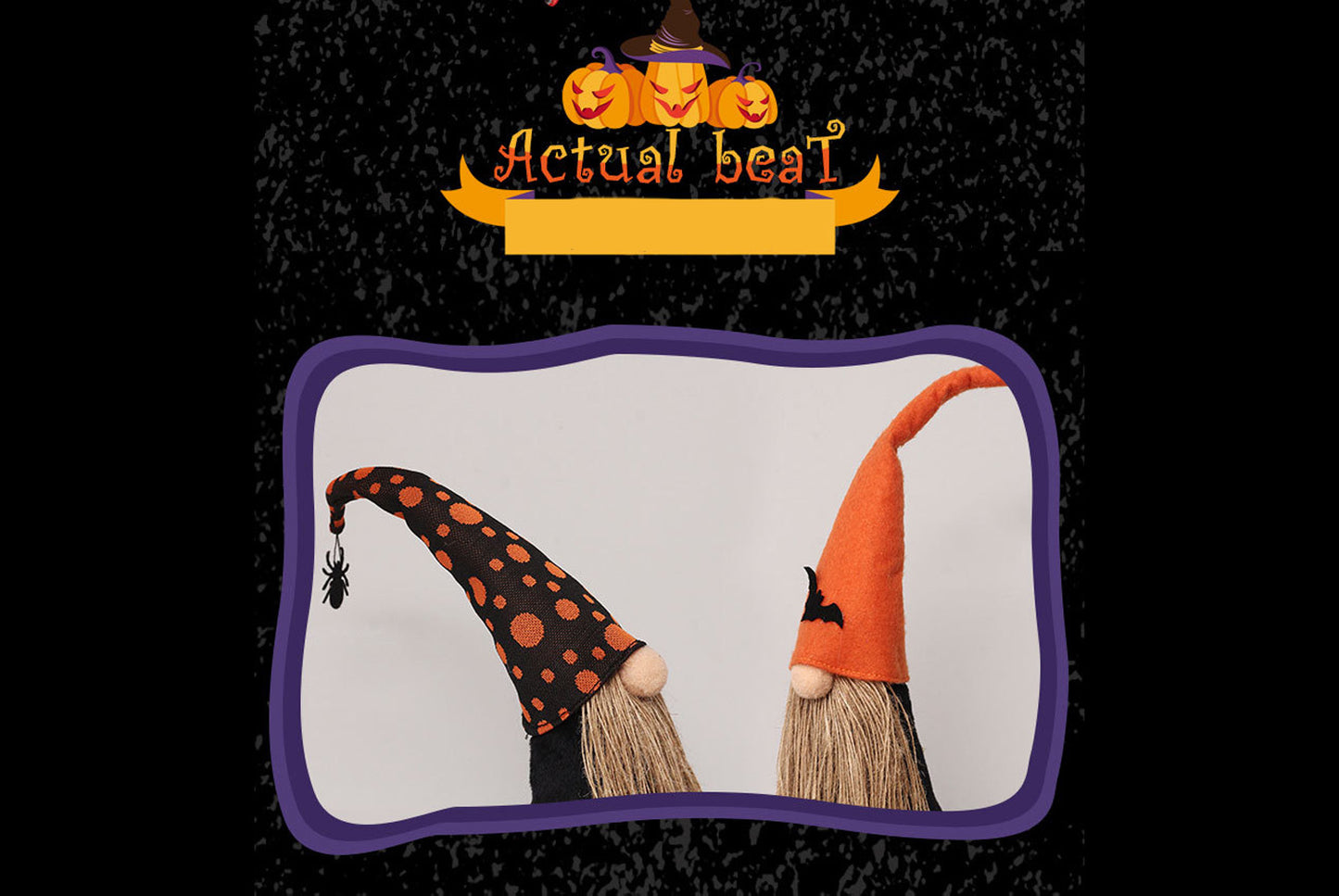 **Halloween Pumpkin Faceless Old Man Doll Ornament**