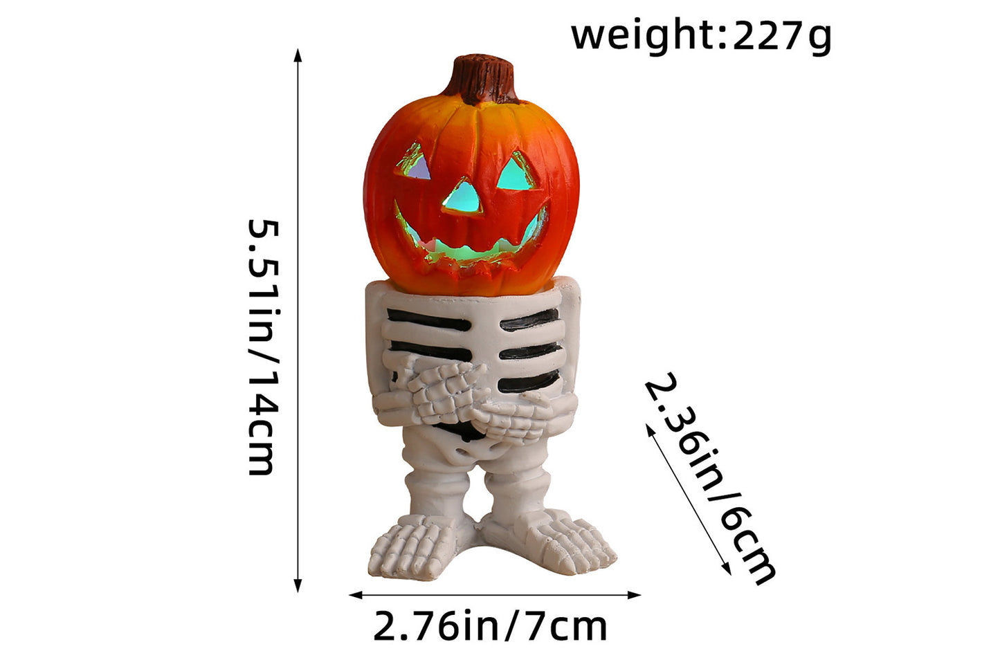 Halloween LED Pumpkin Knight Ornament | Luminous Resin Decoration