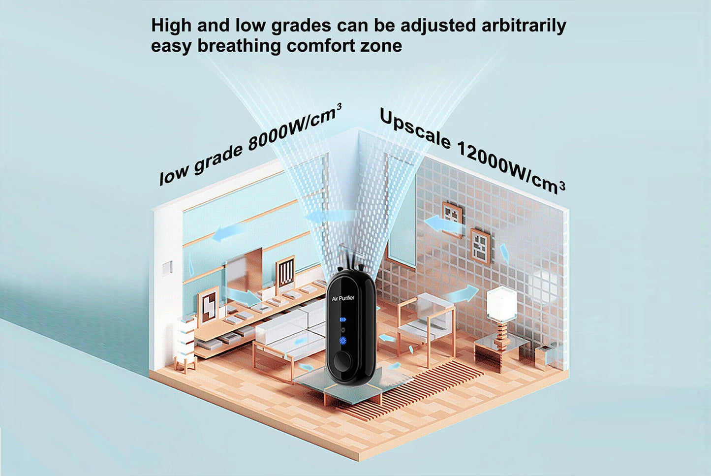 Mini neck-hanging air purifier