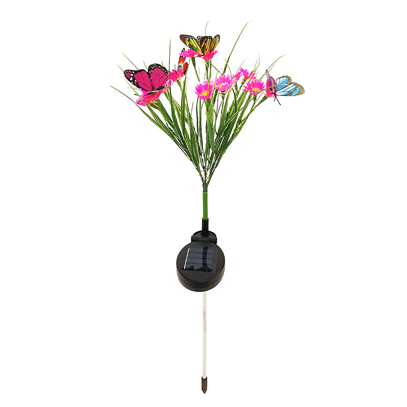 Solar-Powered LED Decorative Garden Flower Stake Light