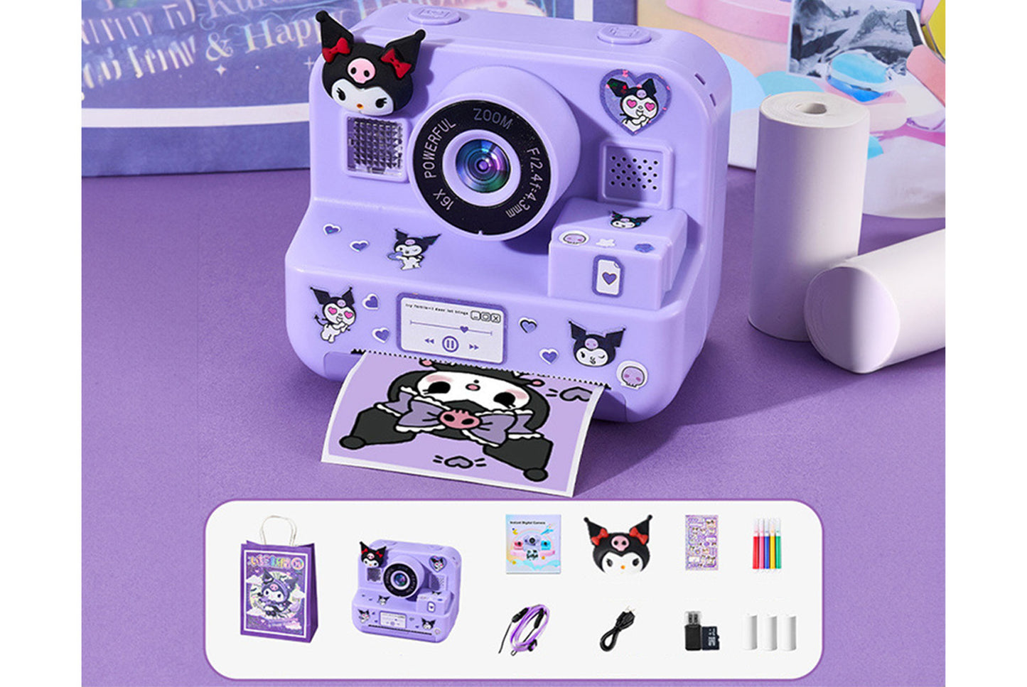Purple/Pink Polaroid Kids Camera