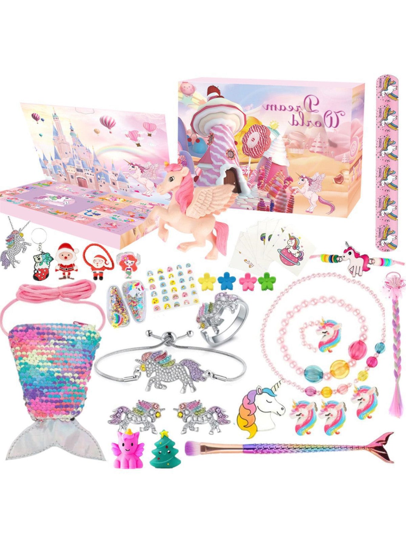 Unicorn Mermaid DIY Ornament Gift Box Set-Girls