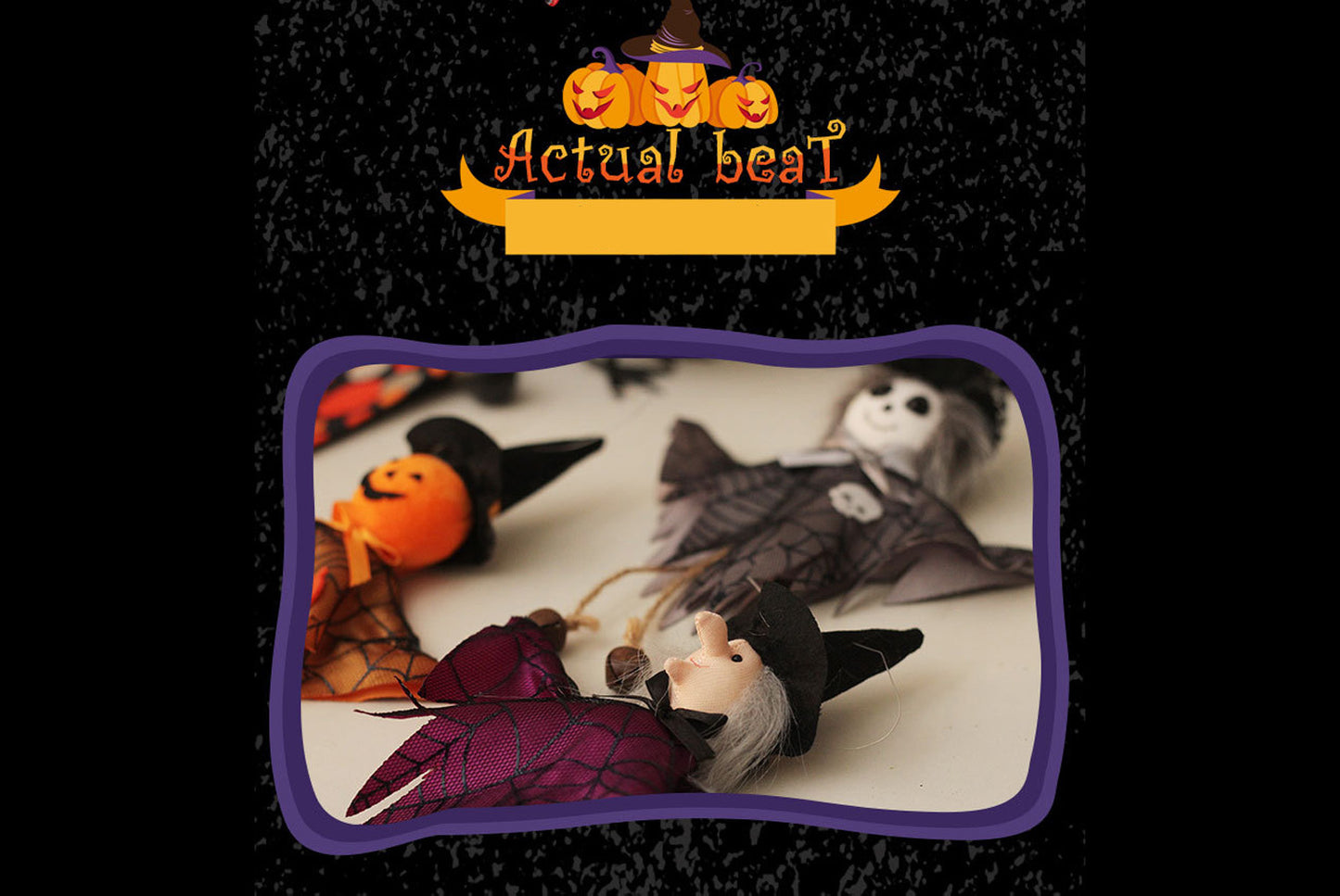 **Halloween Decorations, Halloween Pumpkin Ghost Witch Doll, Party Figure Pendant**